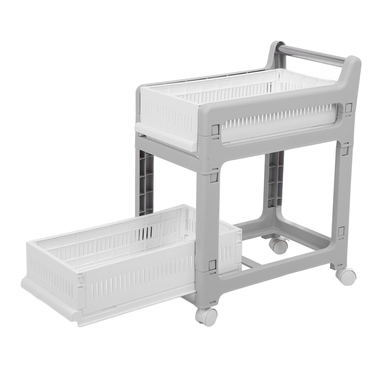 Storage Trolley Sliding Drawers Rolling Utility Cart with Universal Wheel for view 11