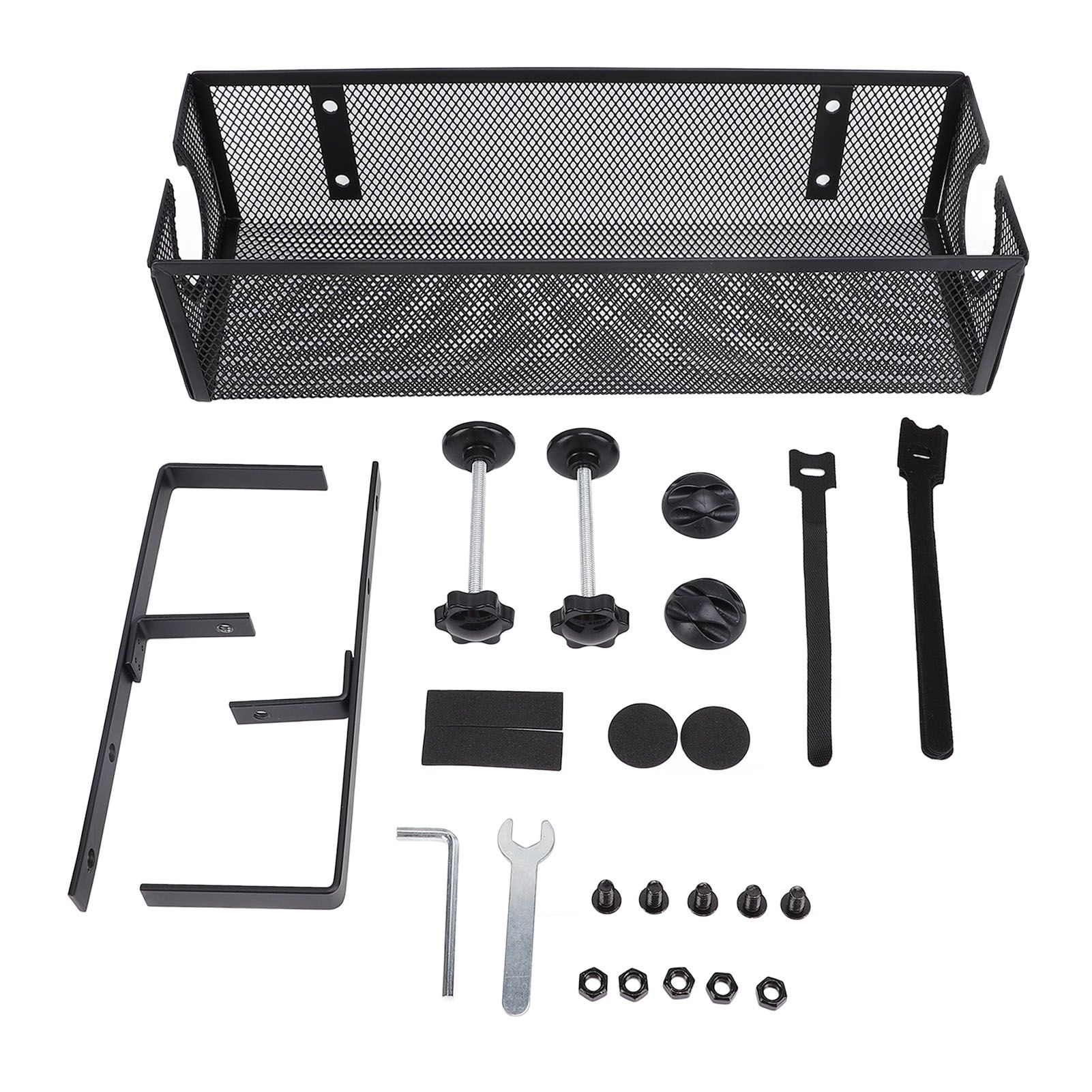 Under Desk Cable Management Tray Carbon Steel Side Round Hole Trapezoidal Desk view 3