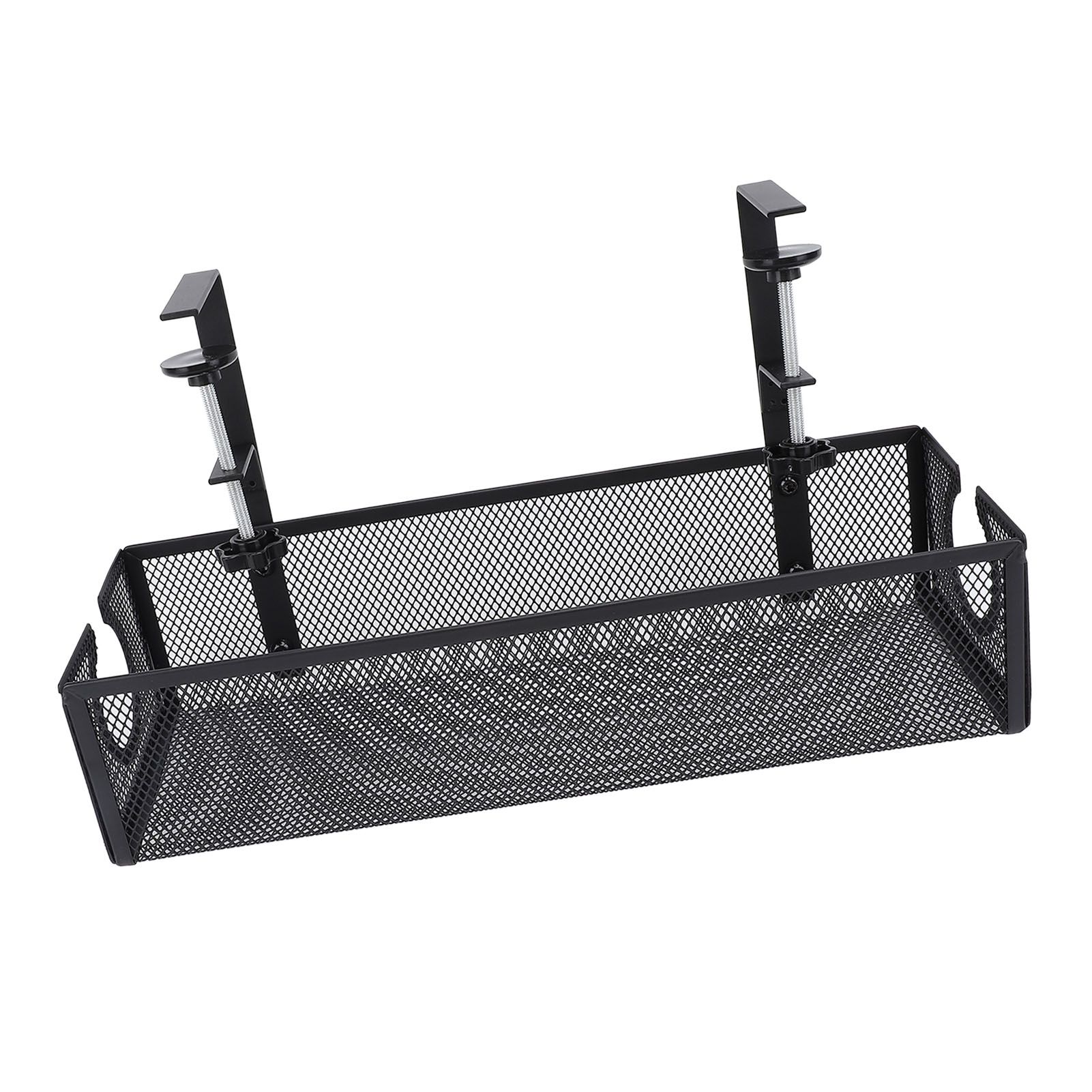 Under Desk Cable Management Tray Carbon Steel Side Round Hole Trapezoidal Desk view 4