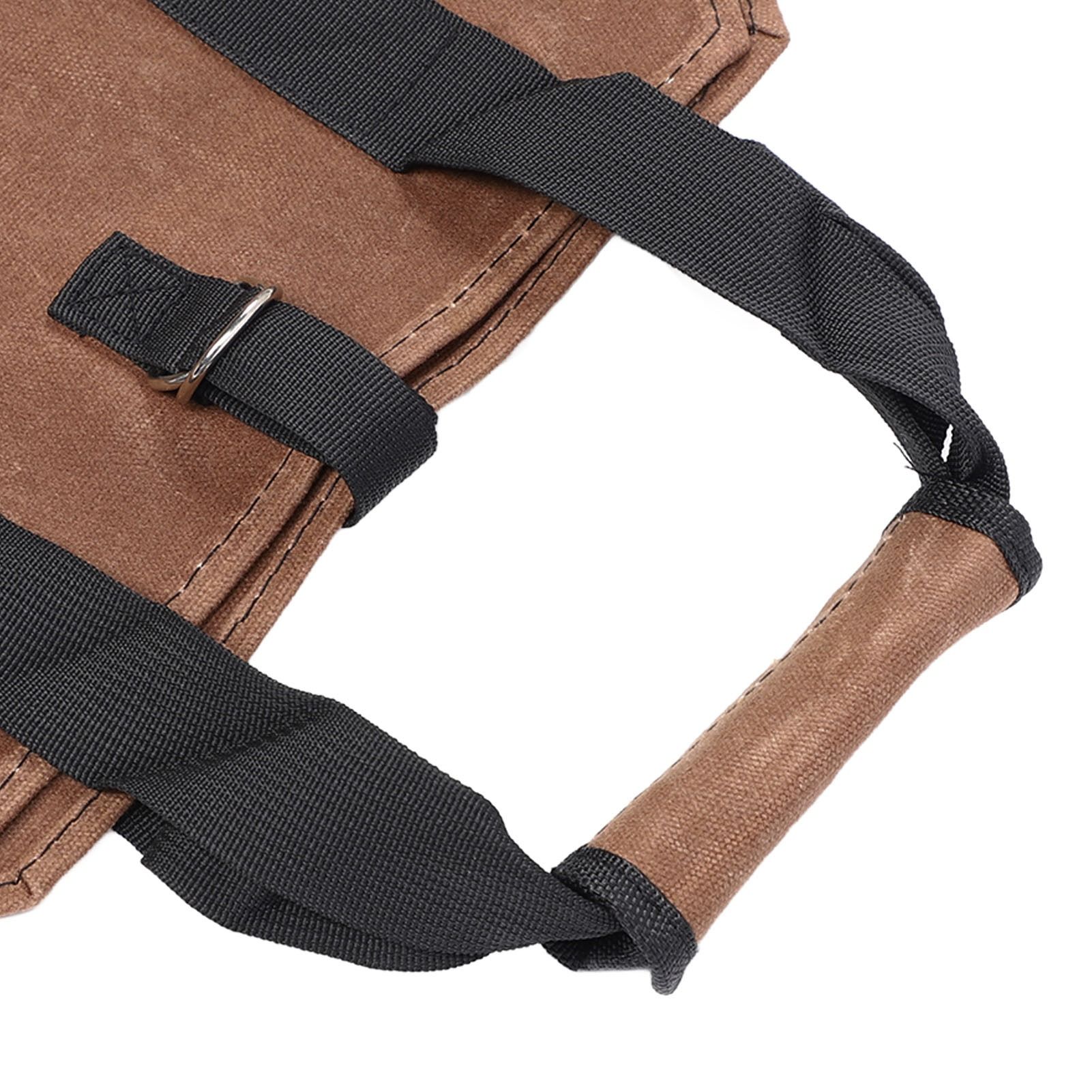 Waxed Canvas Log Carrier Bag Firewood Holder Fireplace Wood Stove Accessories view 9