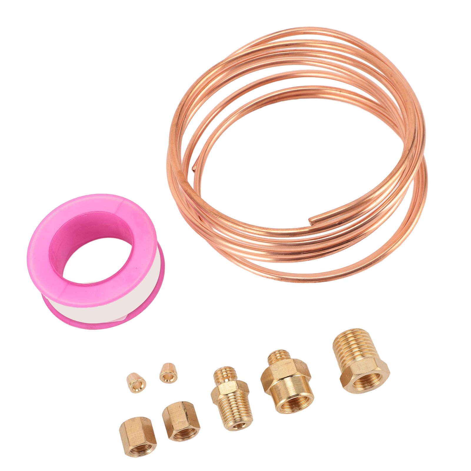 72 Inch Oil Pressure Gauge Tubing Kit Oil Pressure Gauge Brass Tube with 1/8