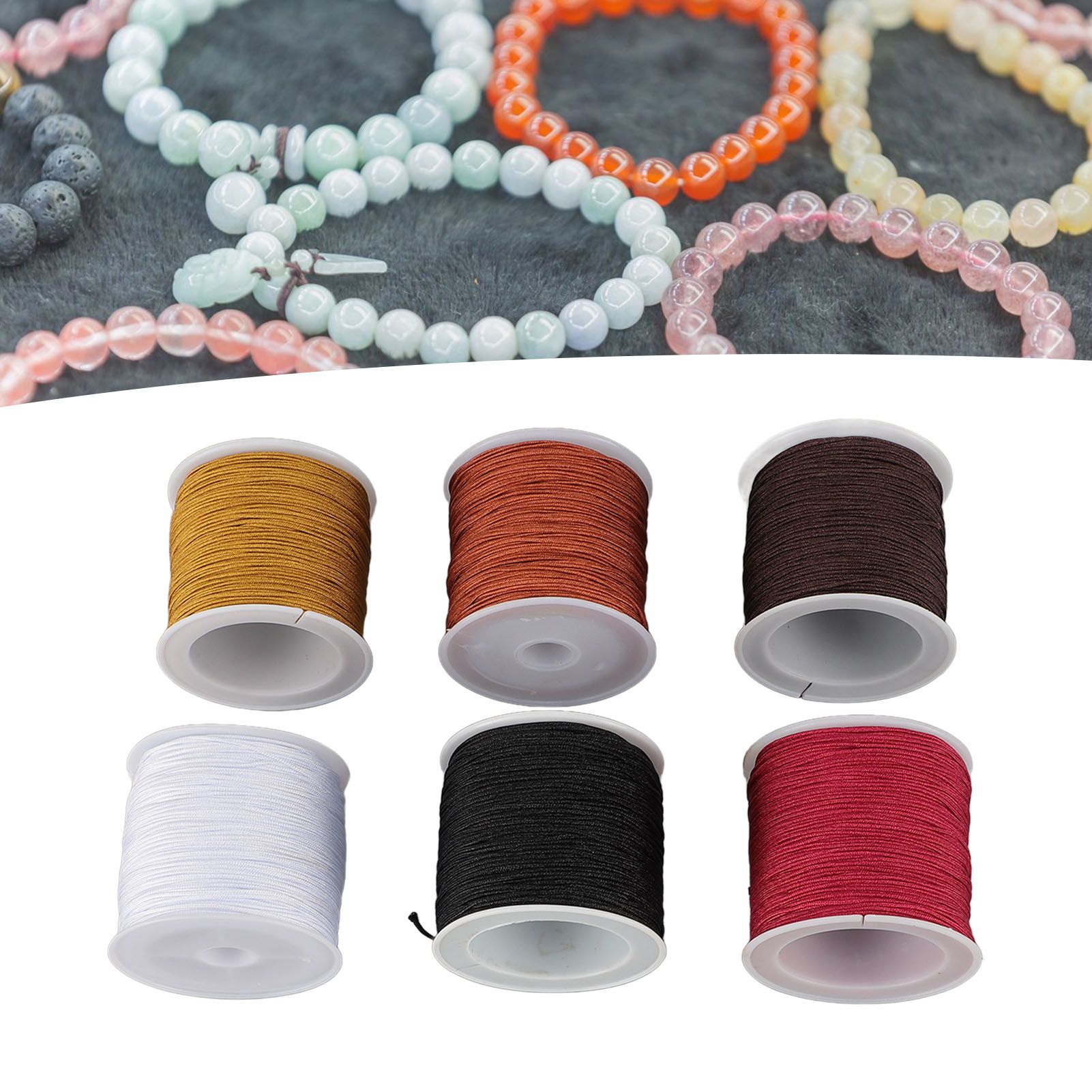 DIY Handcrafted Beading Rope Jewelry Cord 0.8mm Chinese Knot Cord for view 12