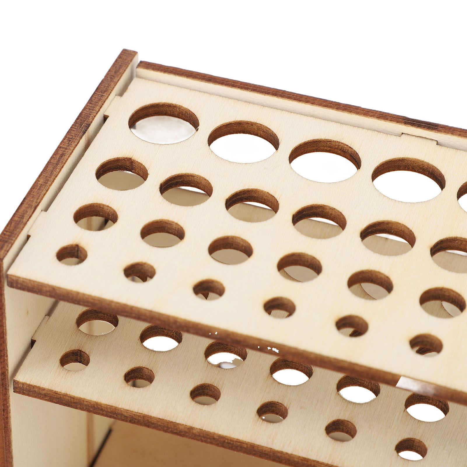 Wooden Paint Brush Holder Artist 67 Hole Detachable Paintbrush Rack Organizer view 7