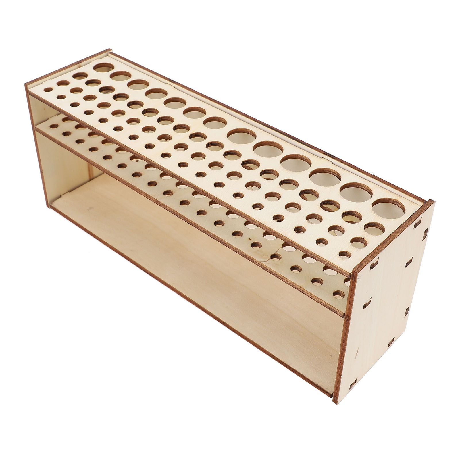 Wooden Paint Brush Holder Artist 67 Hole Detachable Paintbrush Rack Organizer view 8