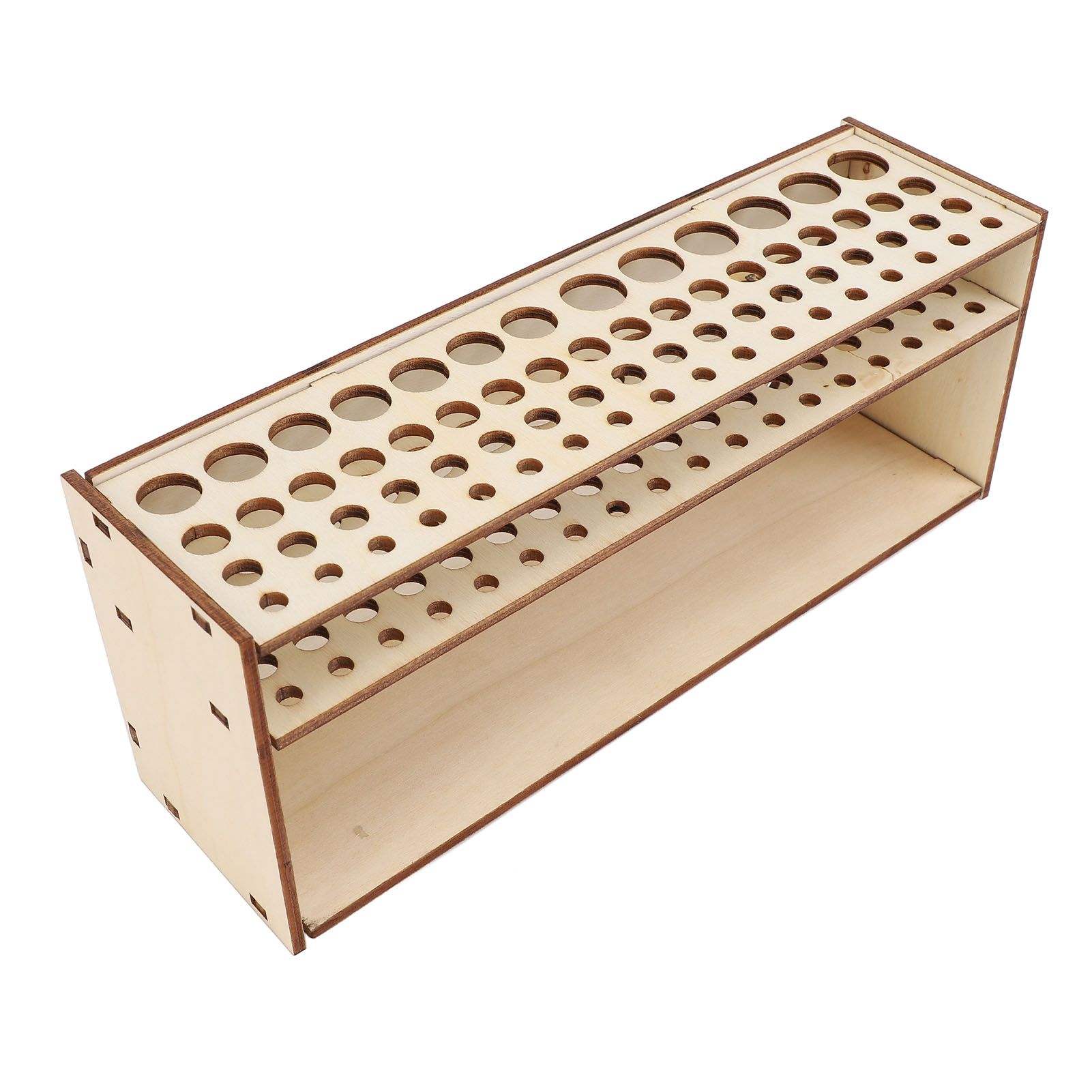 Wooden Paint Brush Holder Artist 67 Hole Detachable Paintbrush Rack Organizer view 9