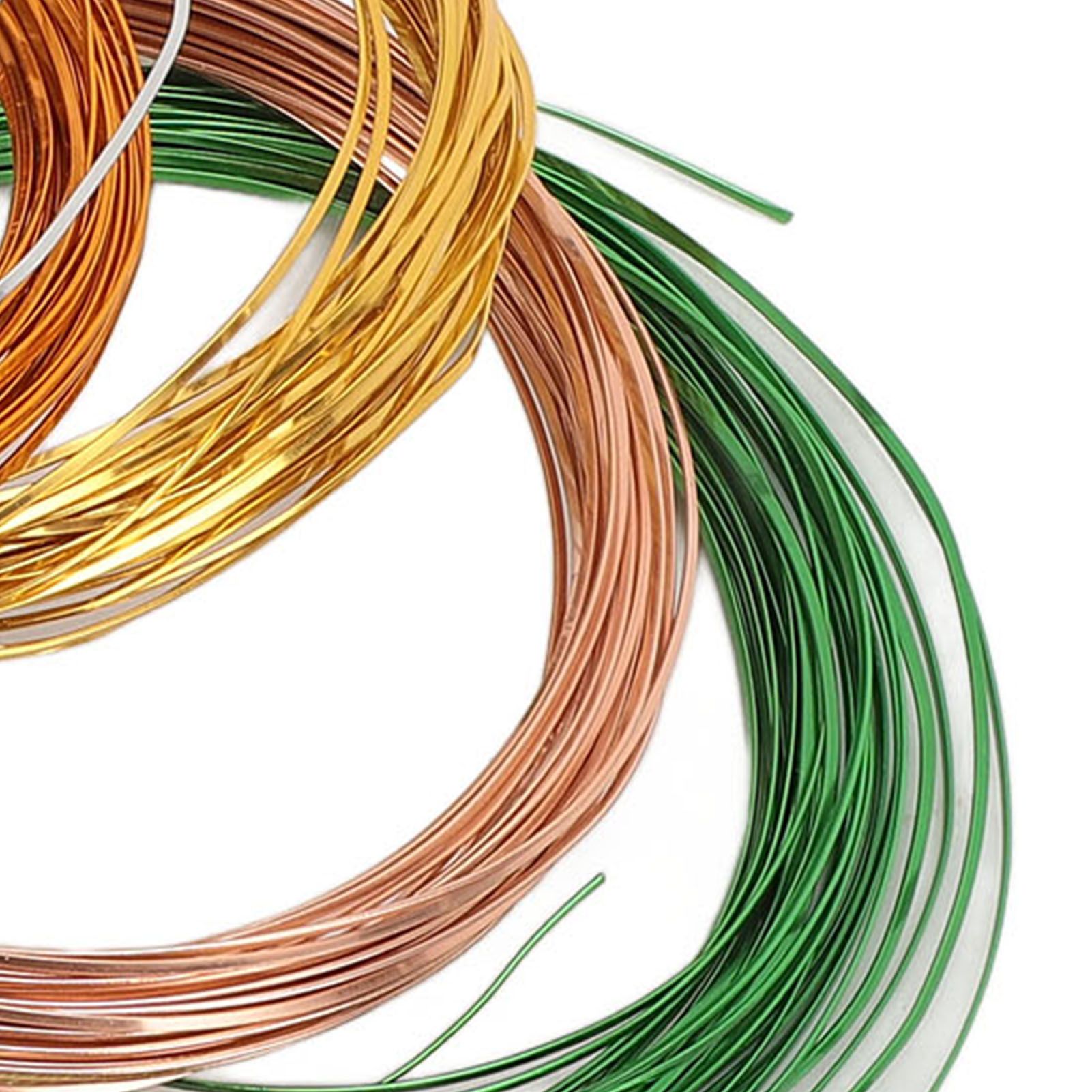 6 Rolls Aluminum Craft Flat Wire 32.8ft Bendable 0.5mm 0.1mm Thick Sculpturing view 2