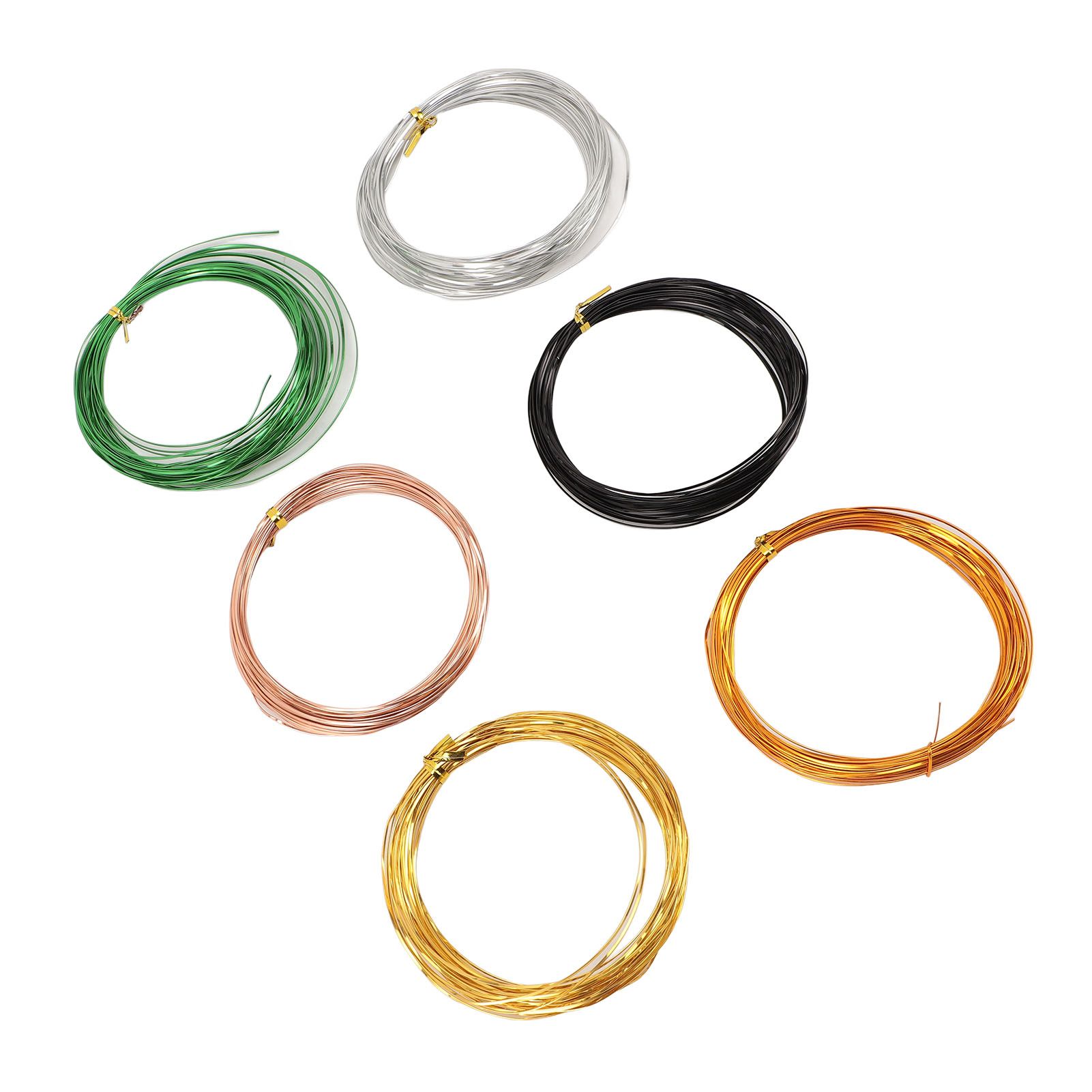 6 Rolls Aluminum Craft Flat Wire 32.8ft Bendable 0.5mm 0.1mm Thick Sculpturing view 6