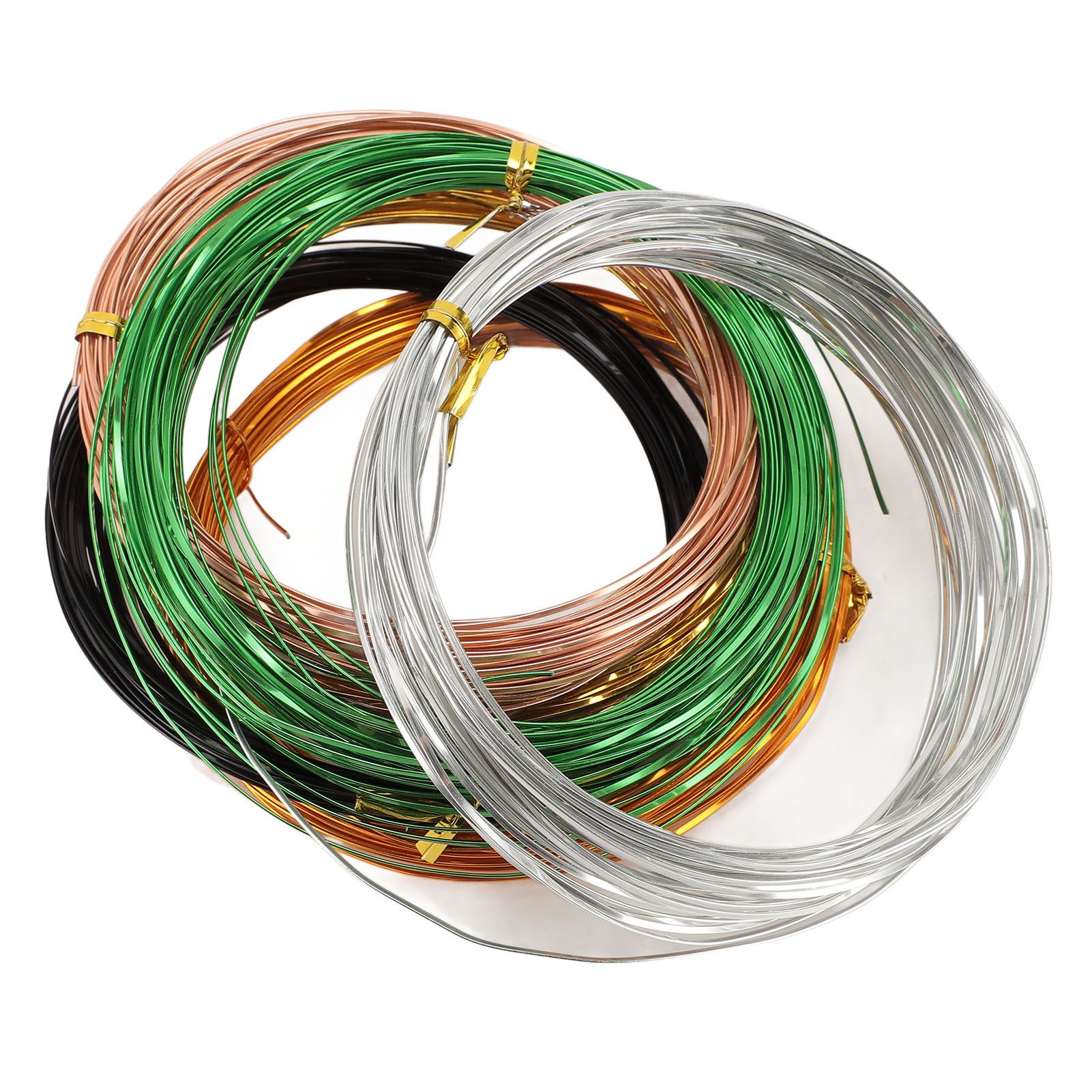 6 Rolls Aluminum Craft Flat Wire 32.8ft Bendable 0.5mm 0.1mm Thick Sculpturing view 12