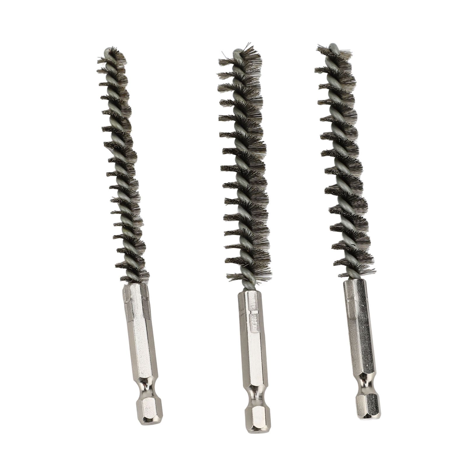 8PCS Pipe Brush 304 Stainless Steel Hex Shank Bore Cleaning Brushes Set for view 5