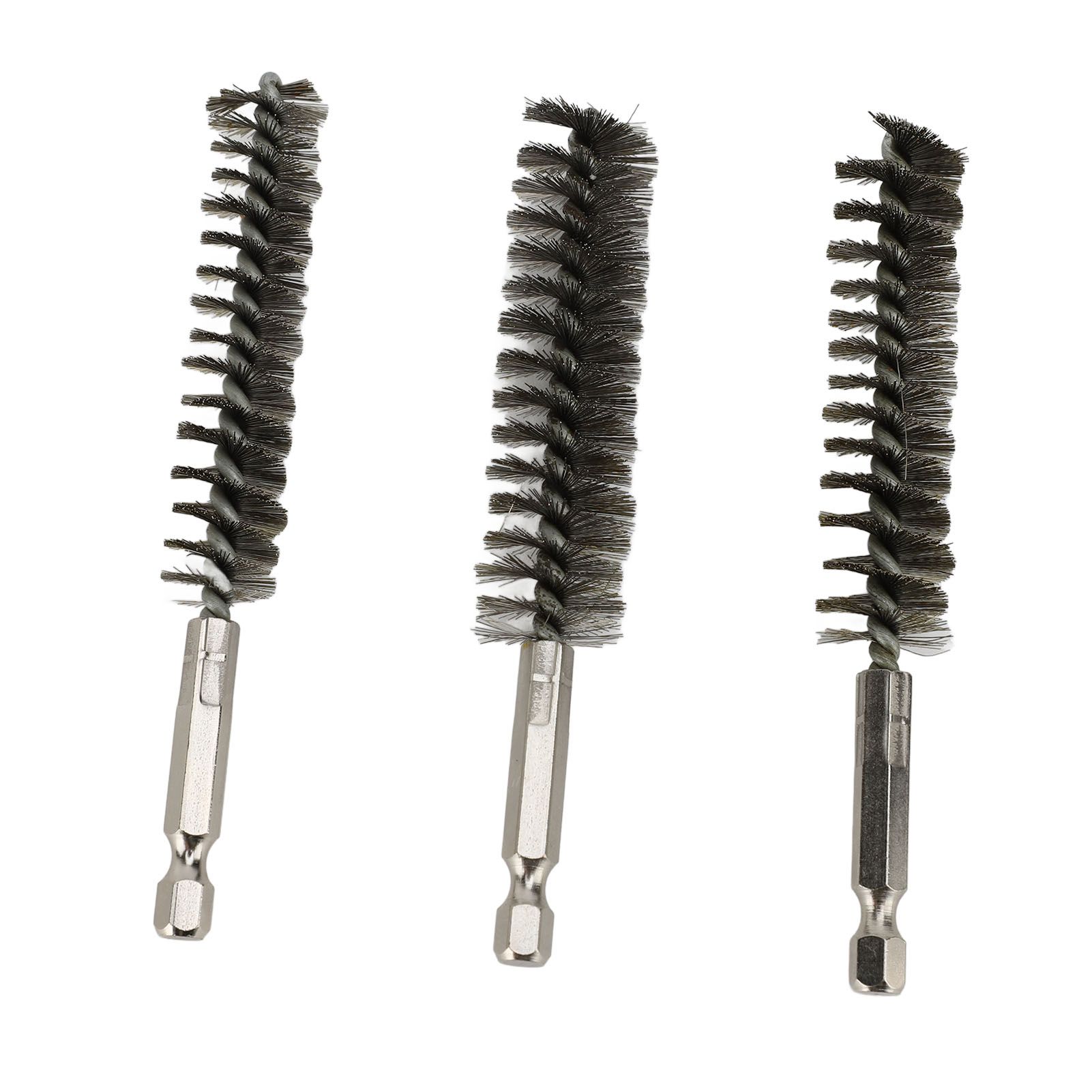 8PCS Pipe Brush 304 Stainless Steel Hex Shank Bore Cleaning Brushes Set for view 7
