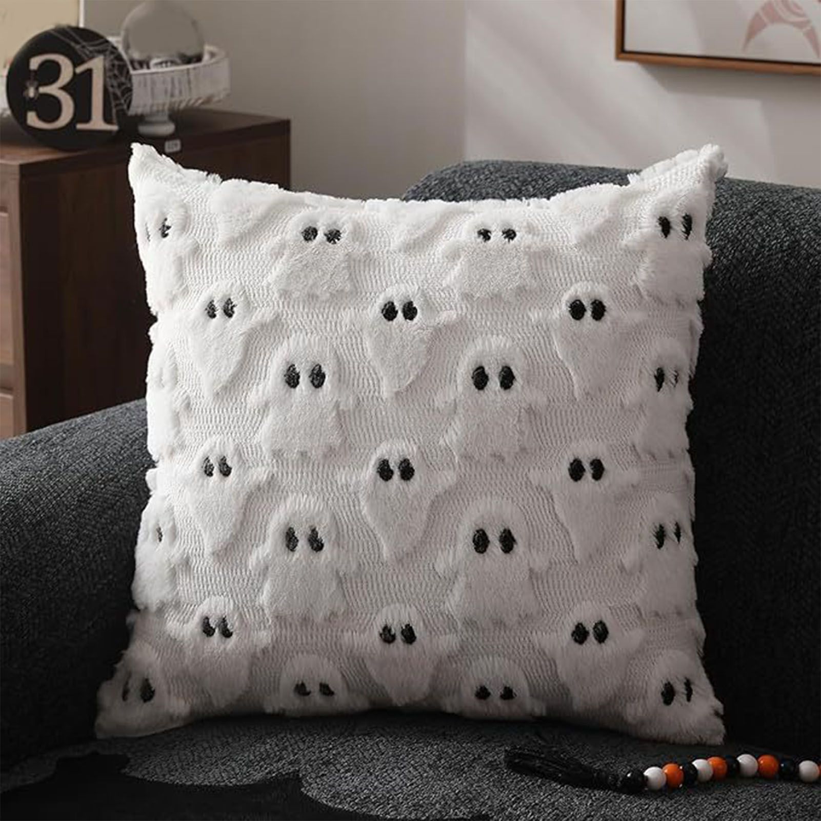 Ghost Pillow Case Comfort Decorative Soft Plush Throw Pillow Cover for Living view 8