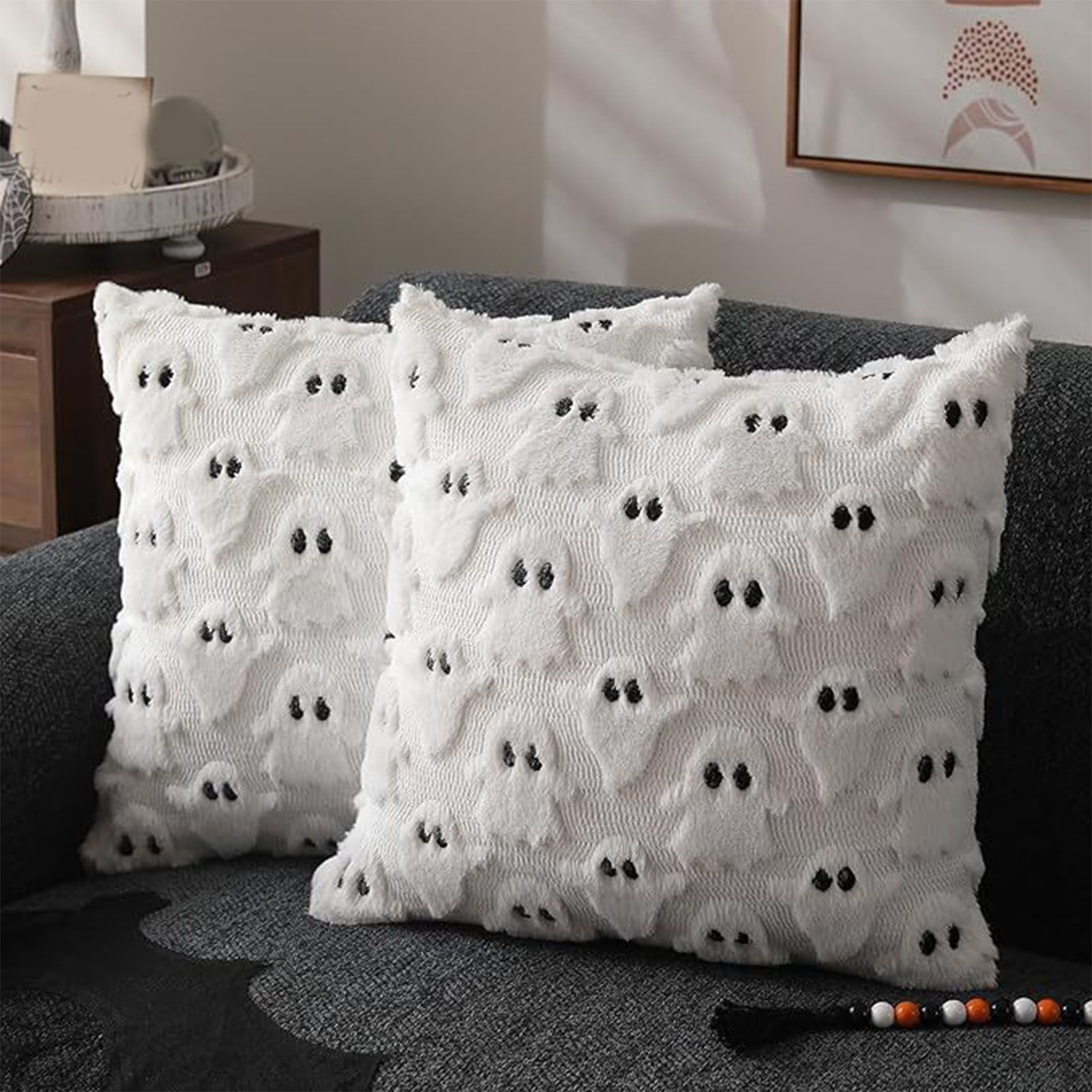 Ghost Pillow Case Comfort Decorative Soft Plush Throw Pillow Cover for Living view 9
