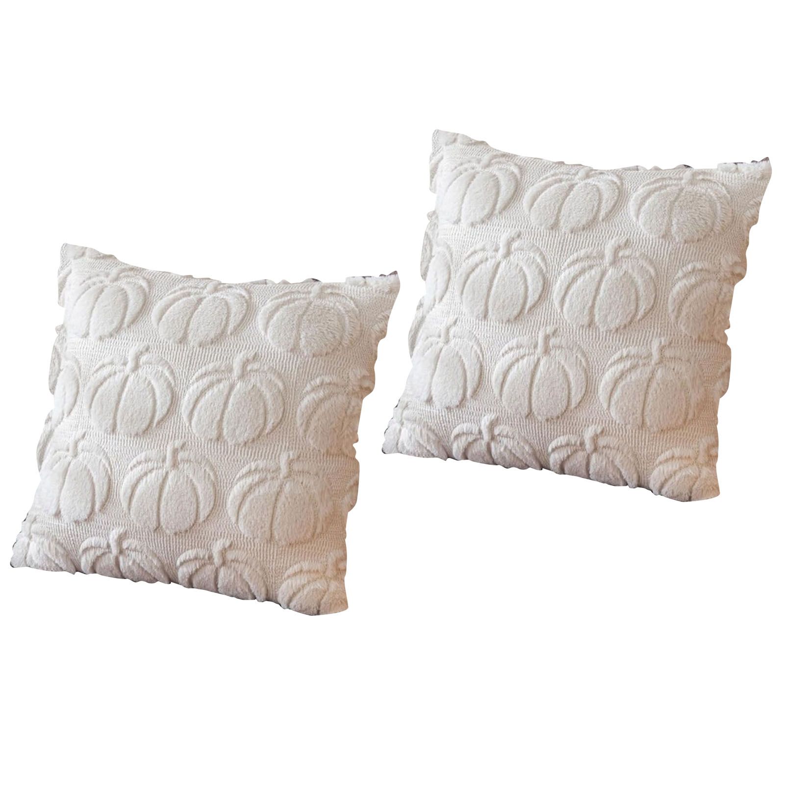 2pcs Pumpkin Fall Decorative Throw Pillow Covers Soft Pillow Cases for Chair