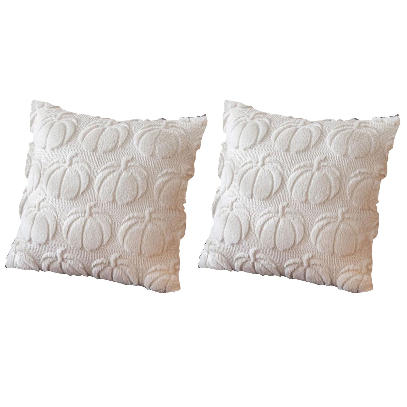 2pcs Pumpkin Fall Decorative Throw Pillow Covers Soft Pillow Cases for Chair view 3