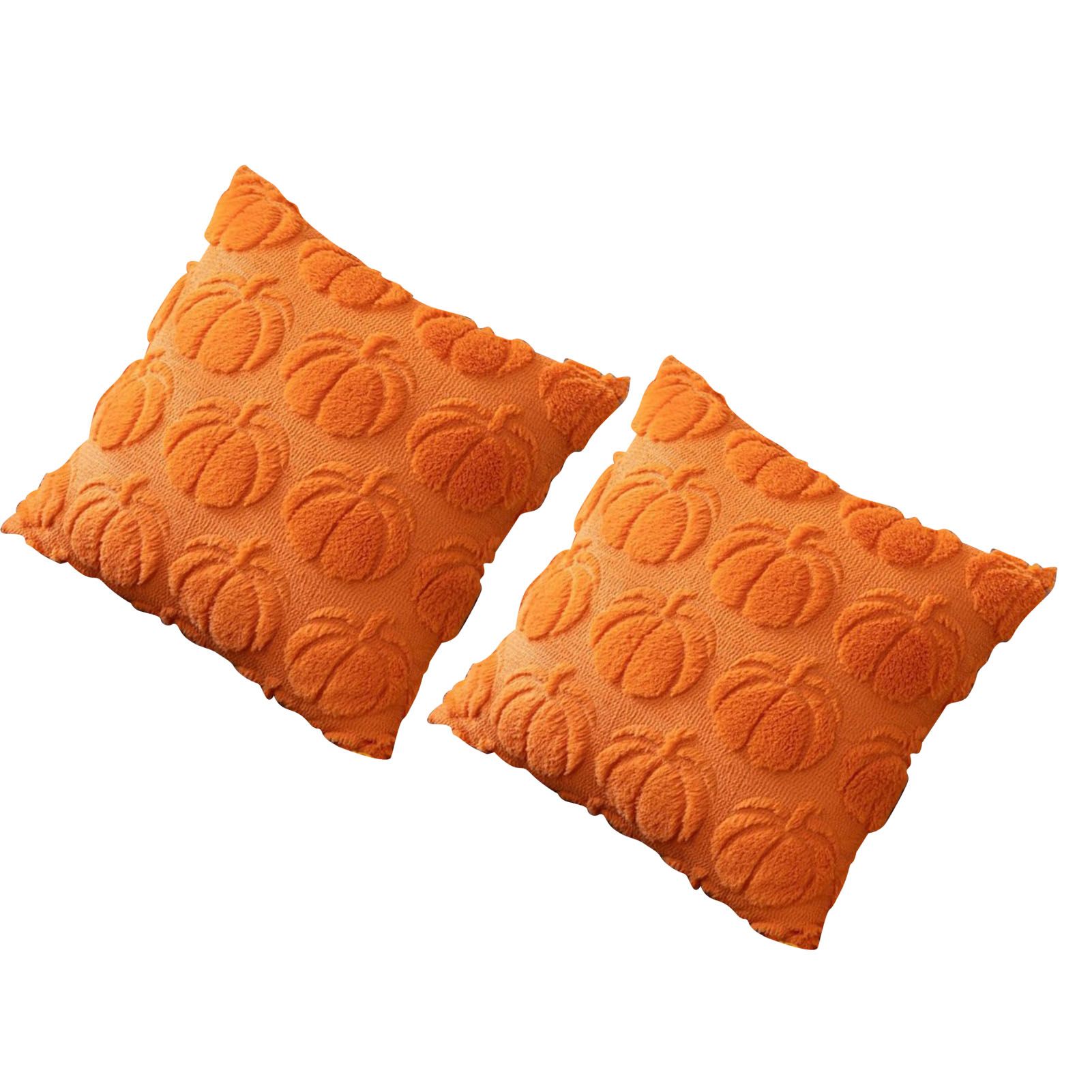 2pcs Pumpkin Fall Decorative Throw Pillow Covers Soft Pillow Cases for Chair view 6