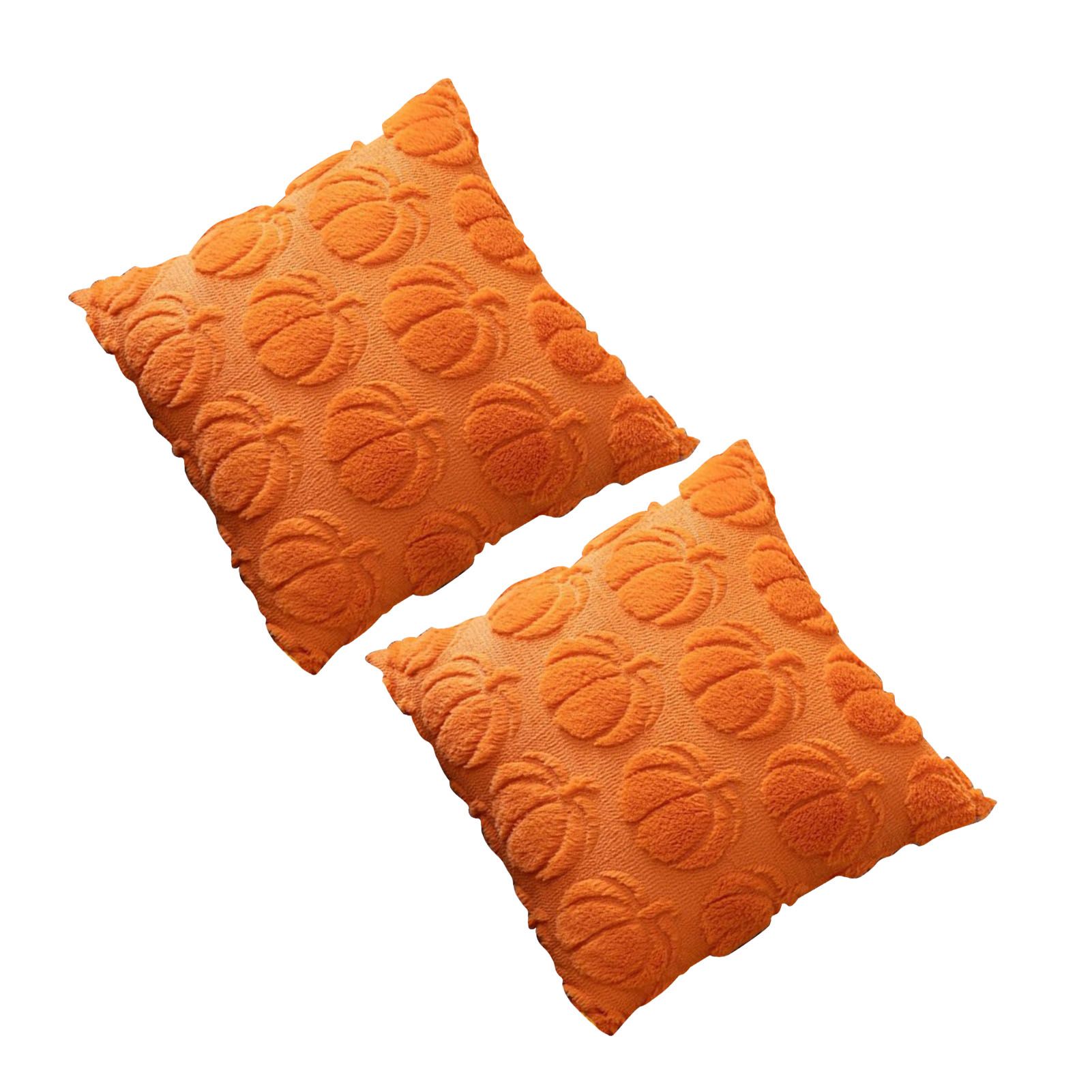 2pcs Pumpkin Fall Decorative Throw Pillow Covers Soft Pillow Cases for Chair view 8