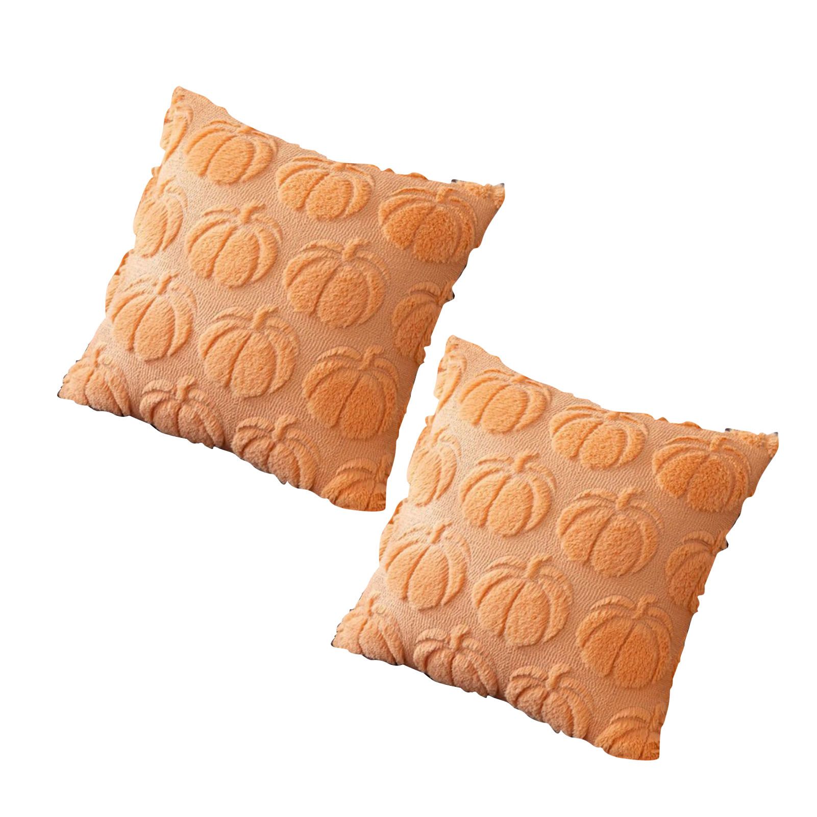 2pcs Pumpkin Fall Decorative Throw Pillow Covers Soft Pillow Cases for Chair view 6
