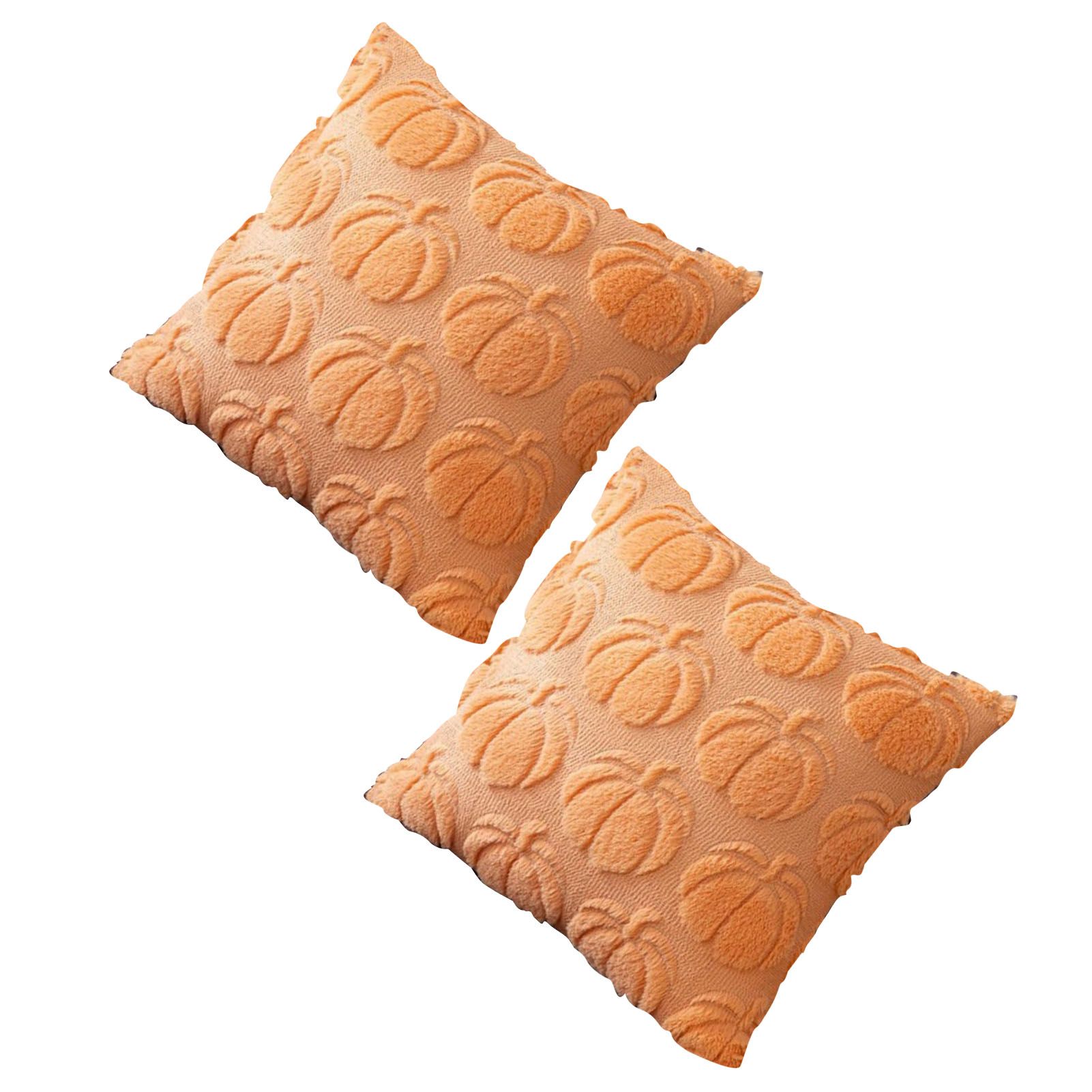 2pcs Pumpkin Fall Decorative Throw Pillow Covers Soft Pillow Cases for Chair view 8