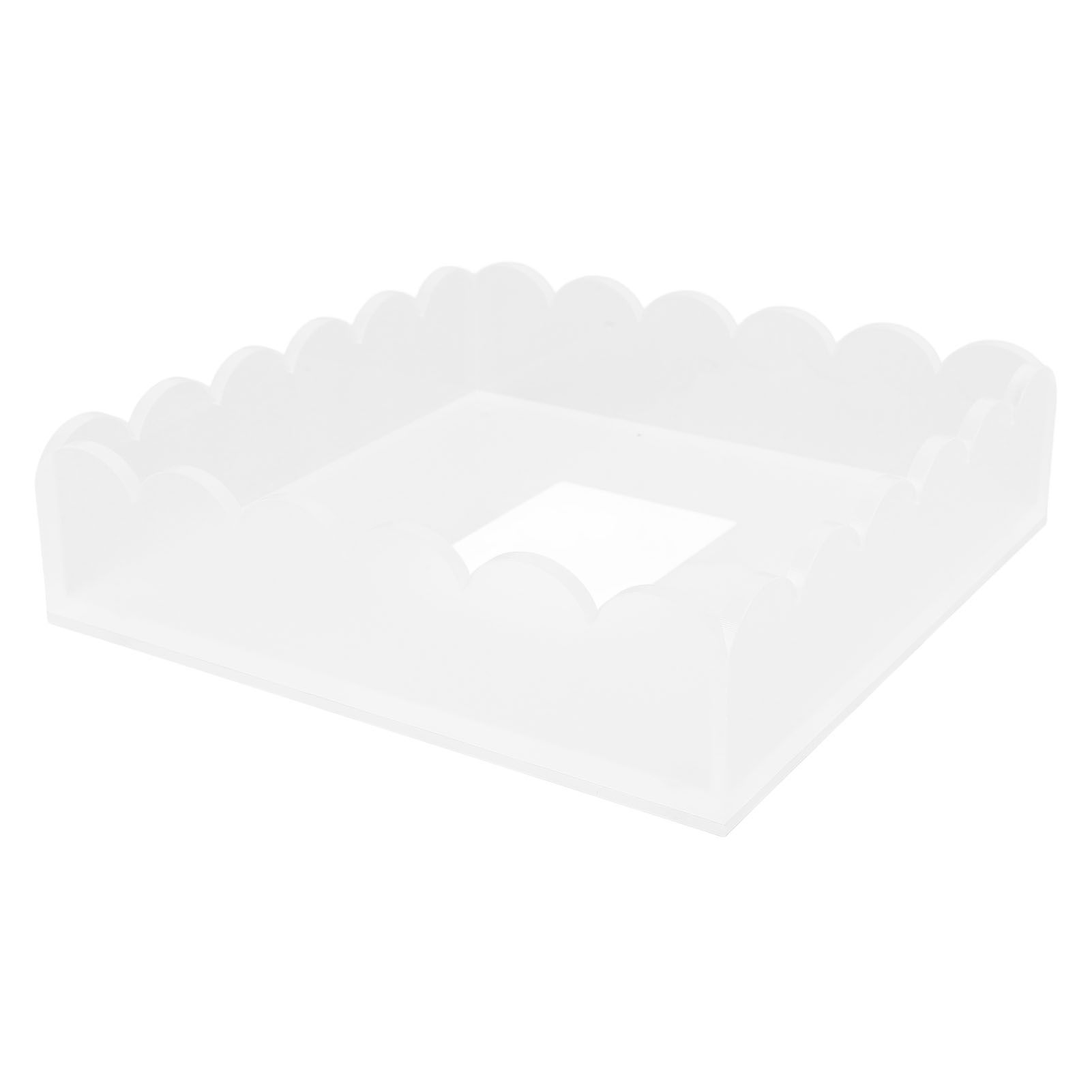 Acrylic Scalloped Tray with Magnetic Mat Base Clear Multi Functional Photo view 4