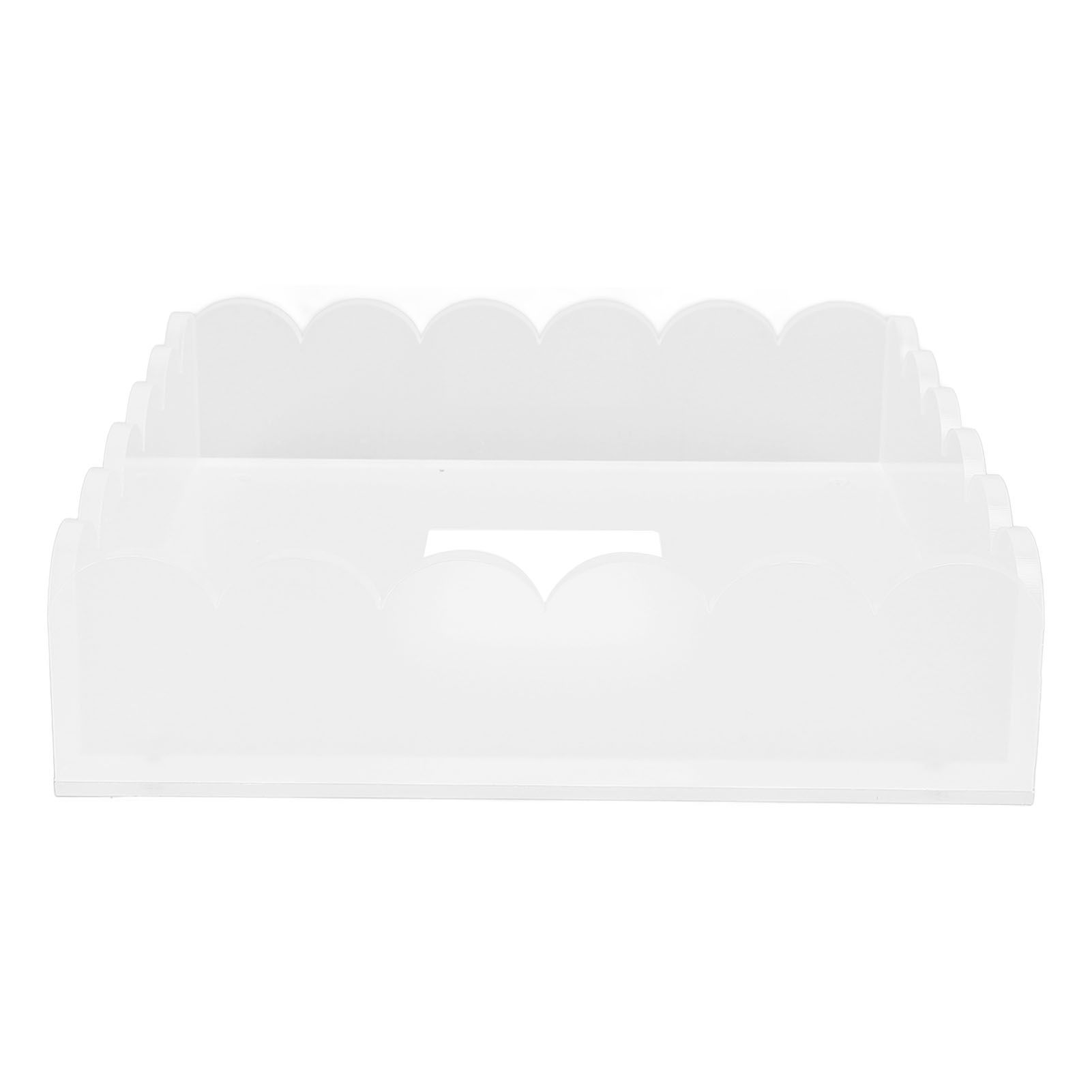 Acrylic Scalloped Tray with Magnetic Mat Base Clear Multi Functional Photo view 8