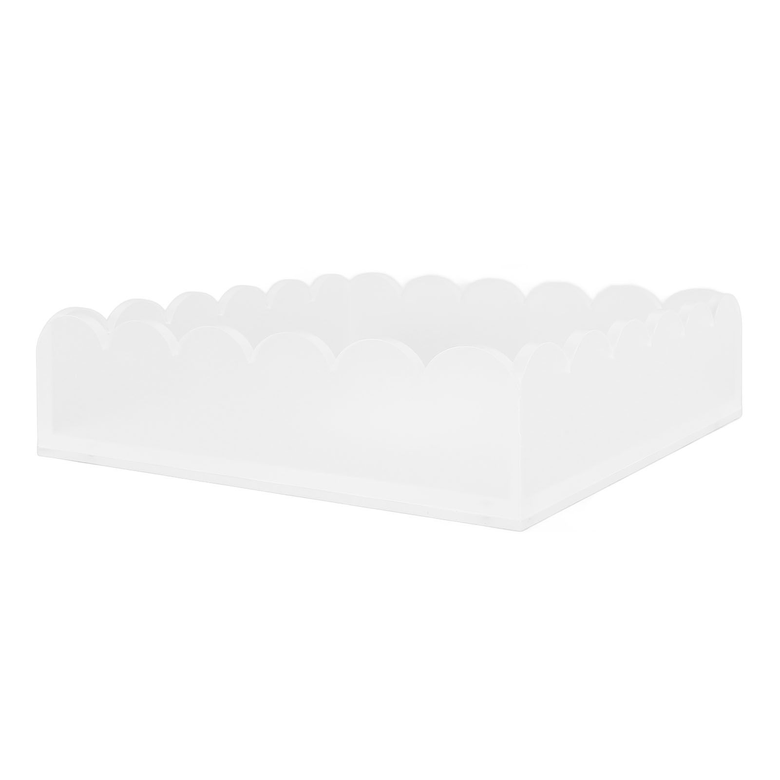 Acrylic Scalloped Tray with Magnetic Mat Base Clear Multi Functional Photo view 9