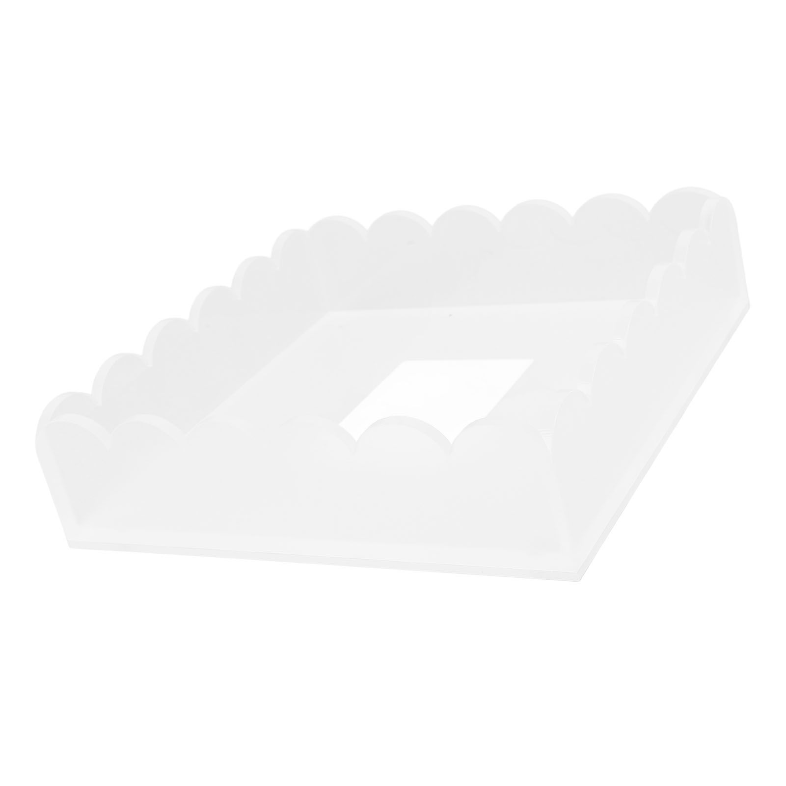 Acrylic Scalloped Tray with Magnetic Mat Base Clear Multi Functional Photo view 11