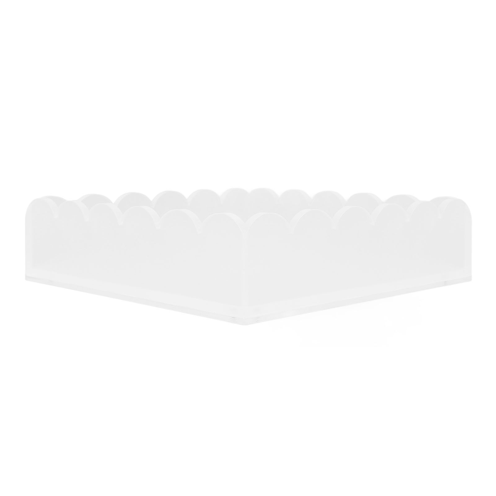 Acrylic Scalloped Tray with Magnetic Mat Base Clear Multi Functional Photo view 12