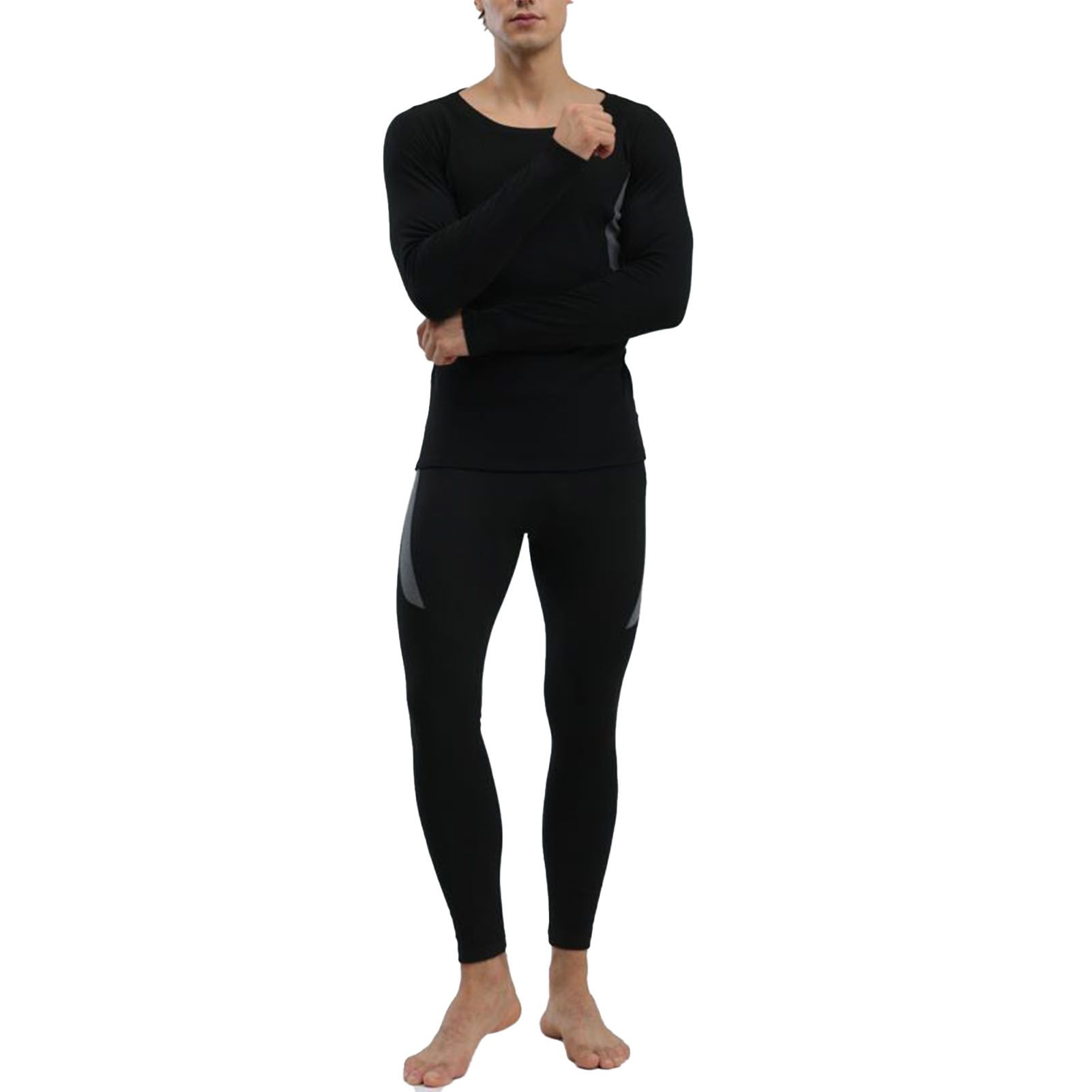 Men Thermal Underwear Seamless Absorbent Breathable Men Base Layer Set for view 3