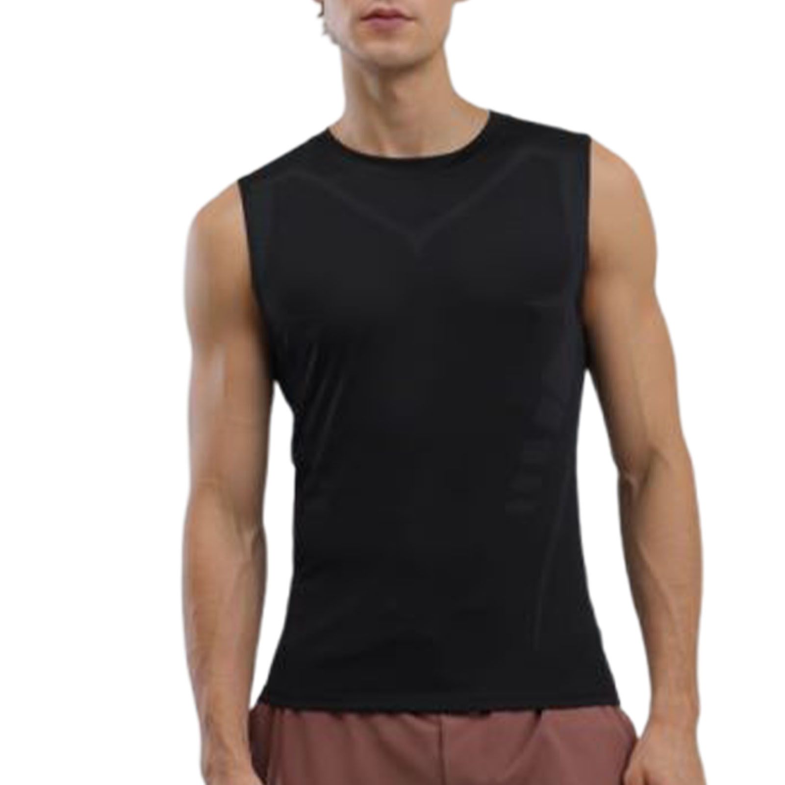 Men Tank Top Quick Drying Sleeveless Shirt Summer Spring Black Workout Vest