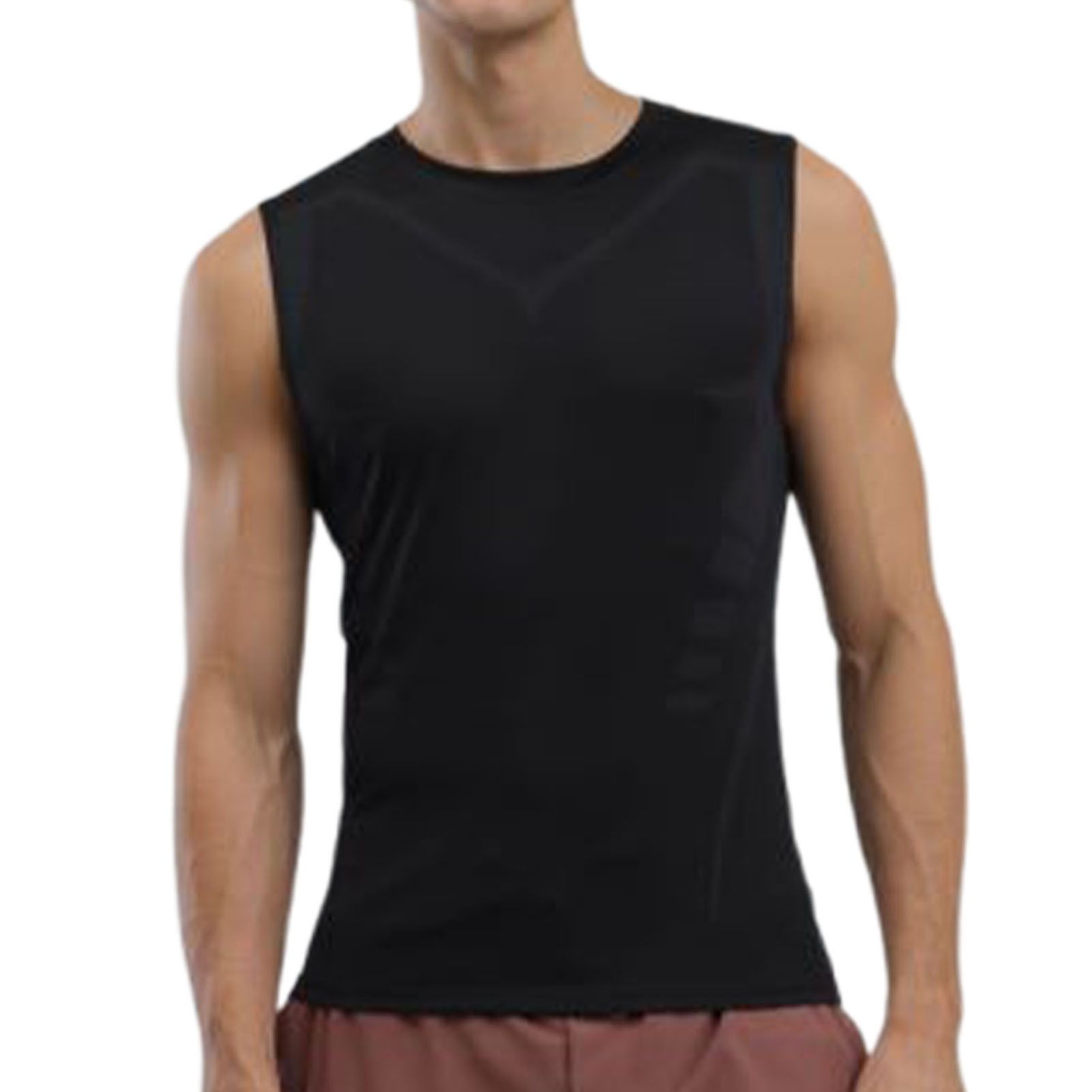 Men Tank Top Quick Drying Sleeveless Shirt Summer Spring Black Workout Vest view 4