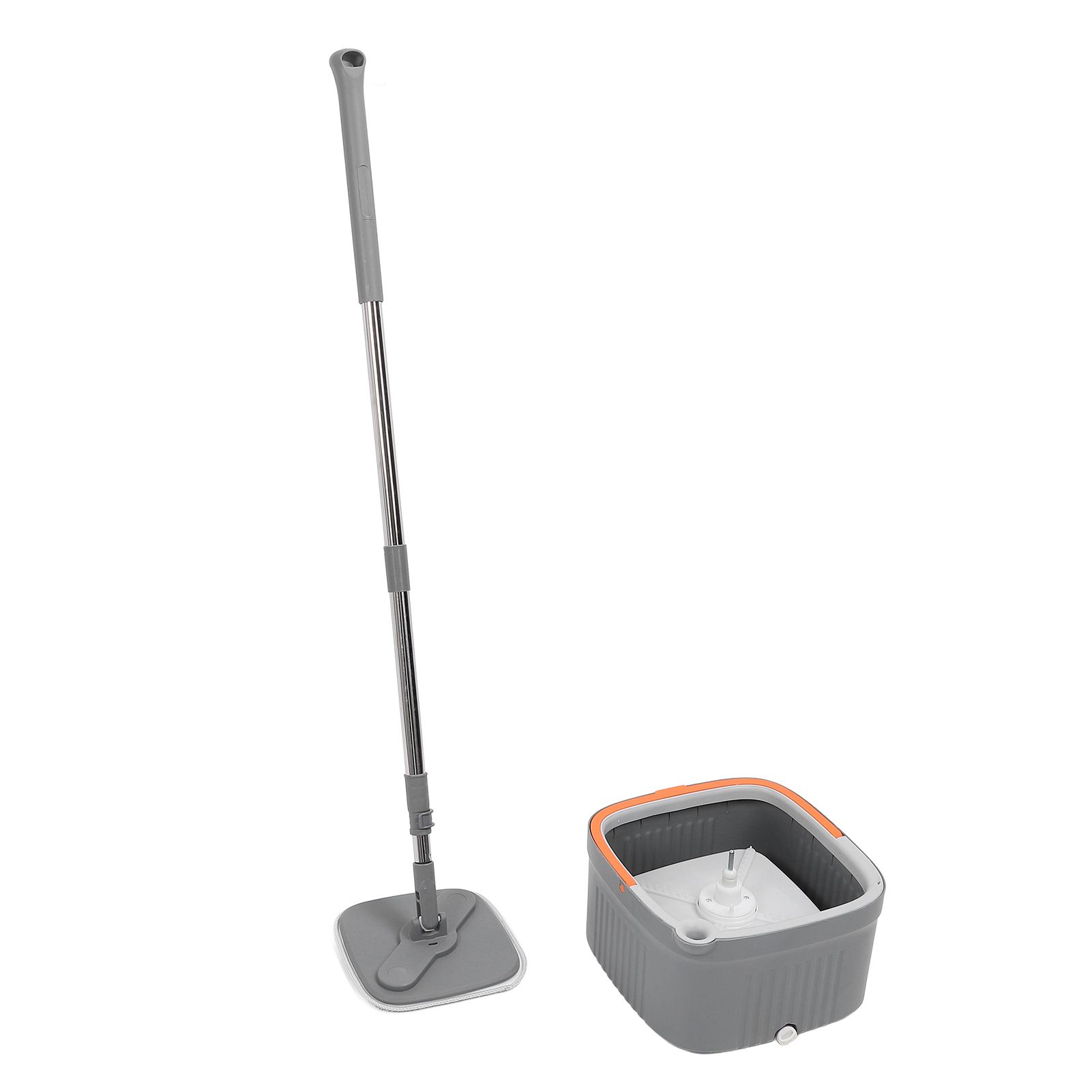 Mop Bucket Set with 2 Pieces Cloth 360 Degree Rotating Microfiber Mop Tool Dry view 4