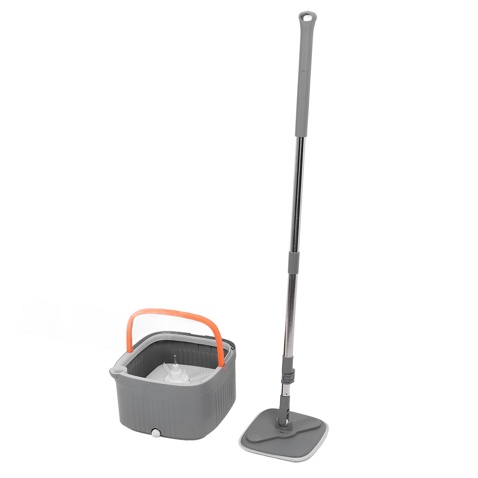 Mop Bucket Set with 2 Pieces Cloth 360 Degree Rotating Microfiber Mop Tool Dry view 6