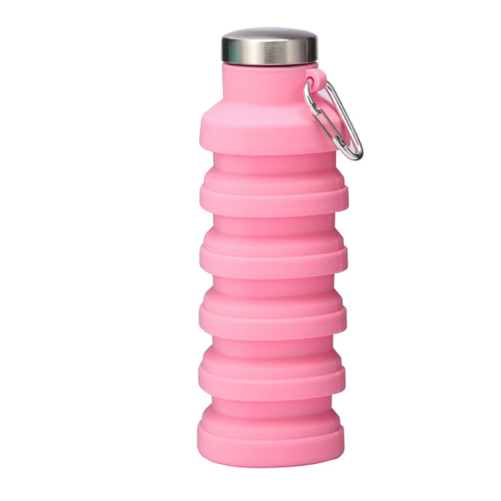 Silicone Foldable Water Bottle Portable Leakproof Reusable Travel Water Cup view 3