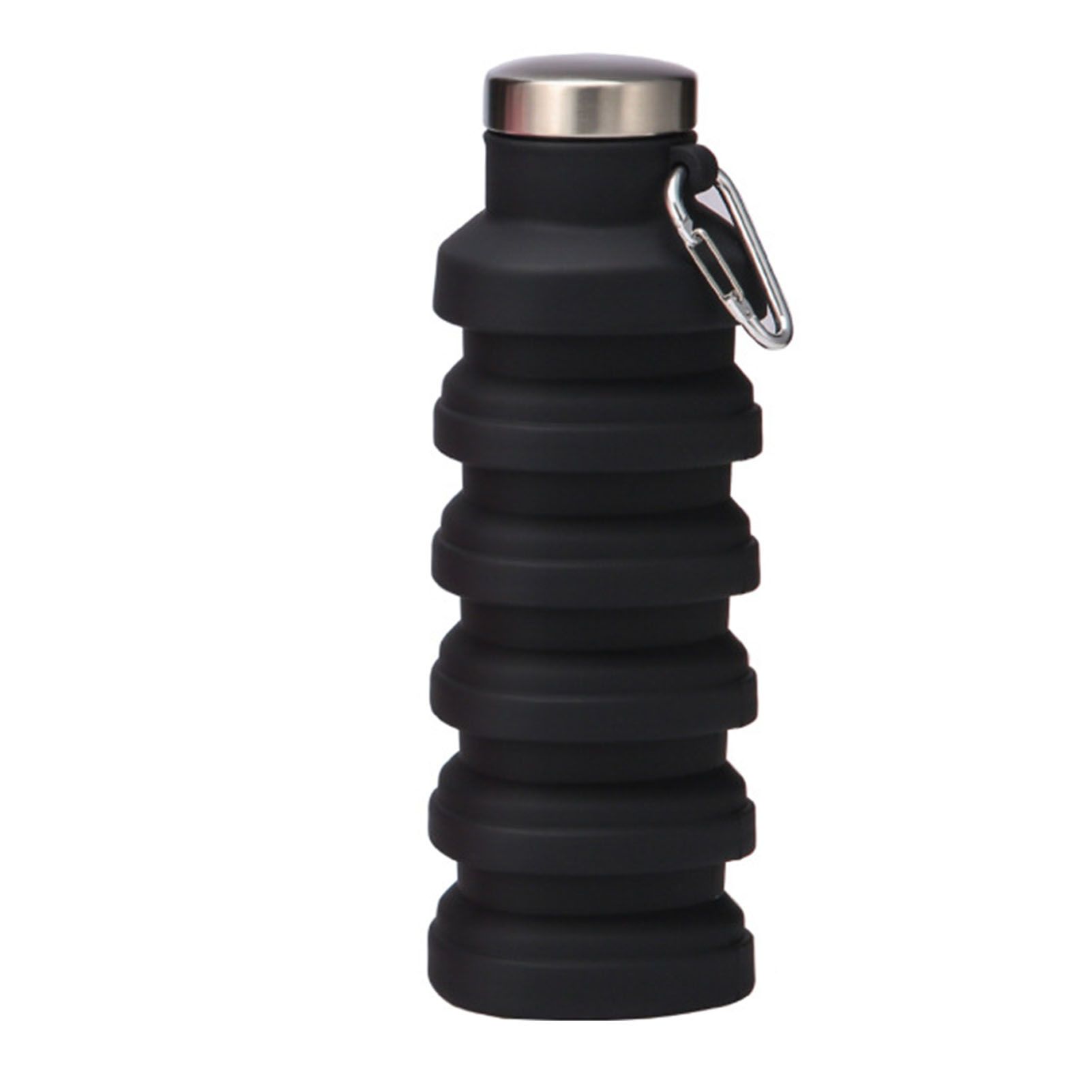 Silicone Foldable Water Bottle Portable Leakproof Reusable Travel Water Cup view 3