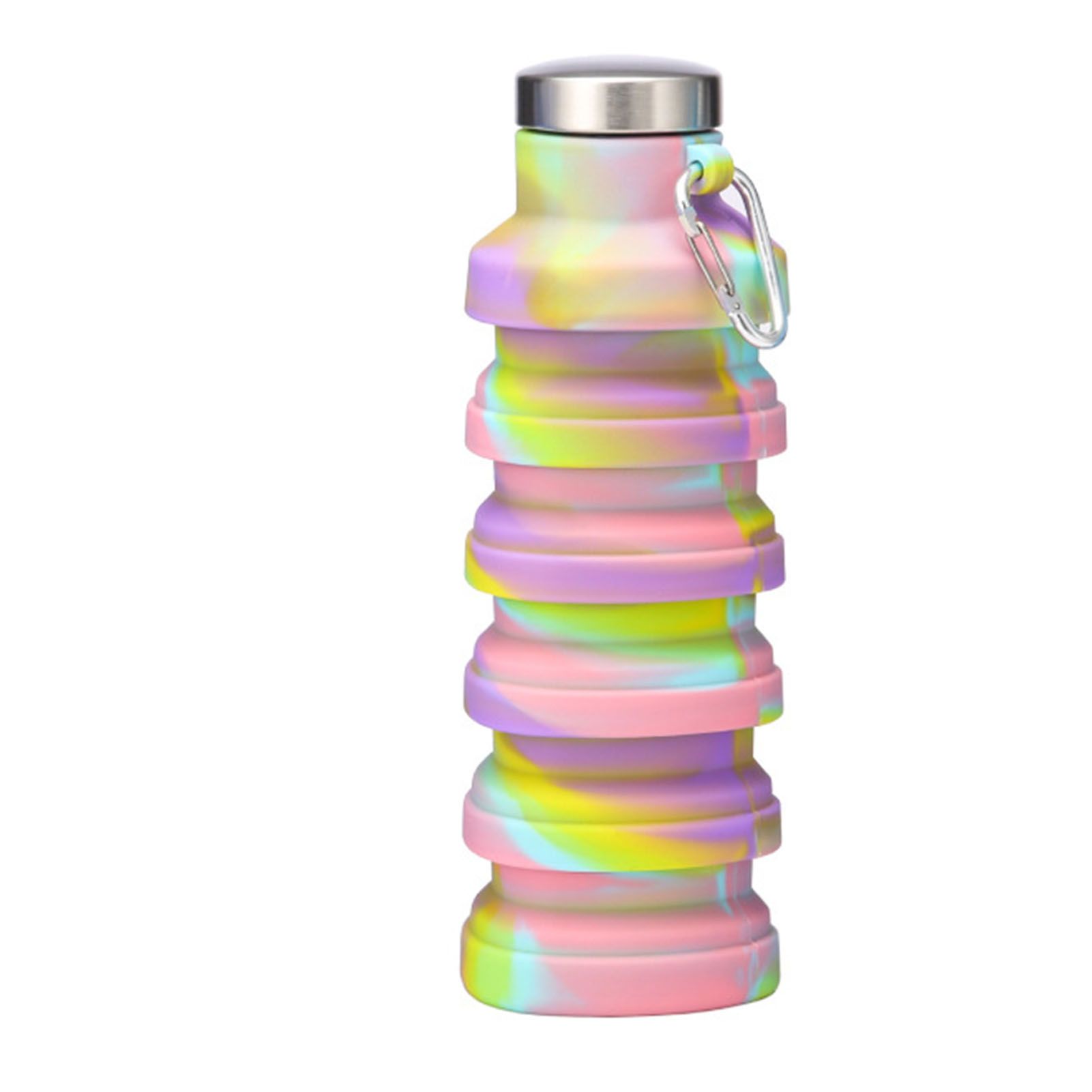 Silicone Foldable Water Bottle Portable Leakproof Reusable Travel Water Cup view 3