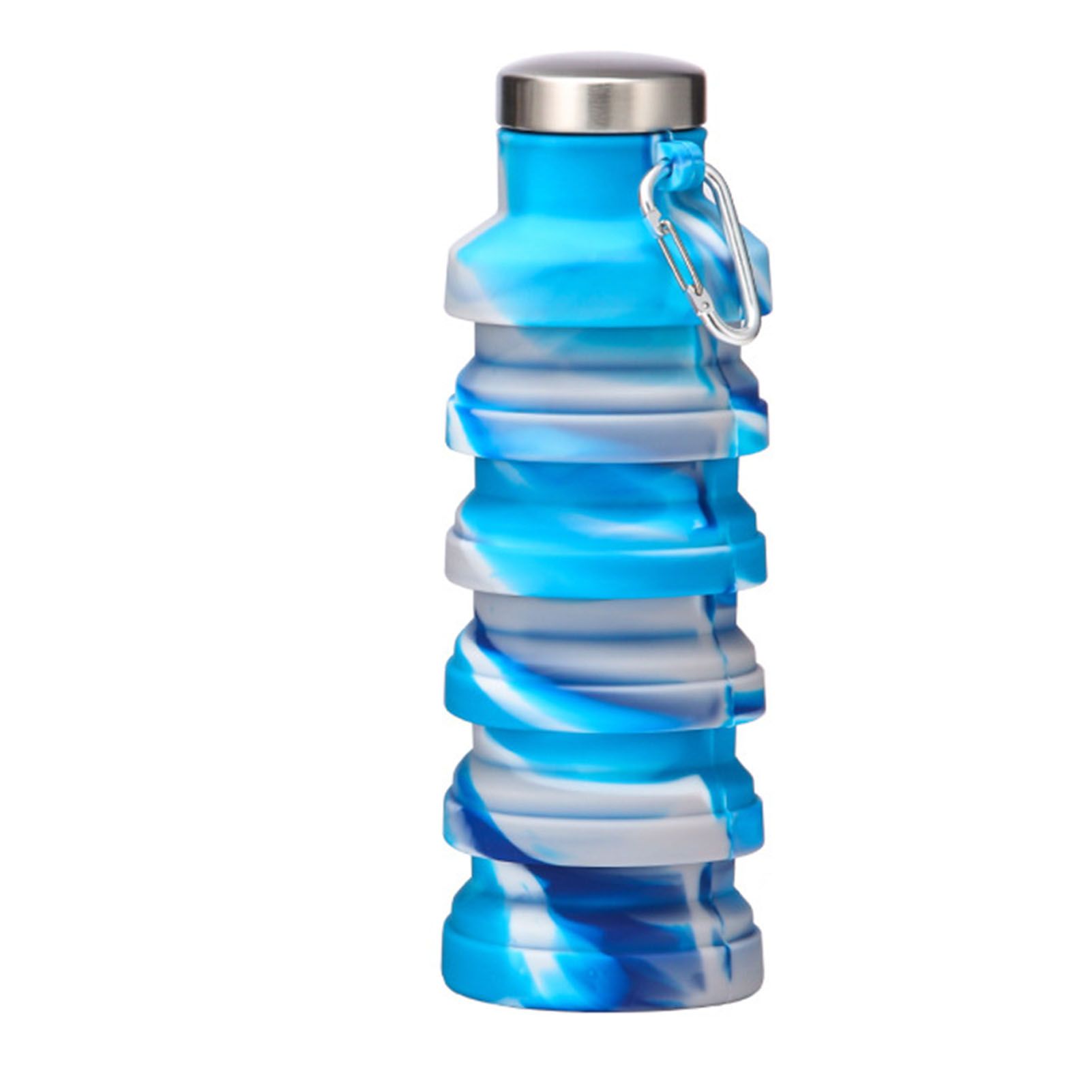 Silicone Foldable Water Bottle Portable Leakproof Reusable Travel Water Cup view 3
