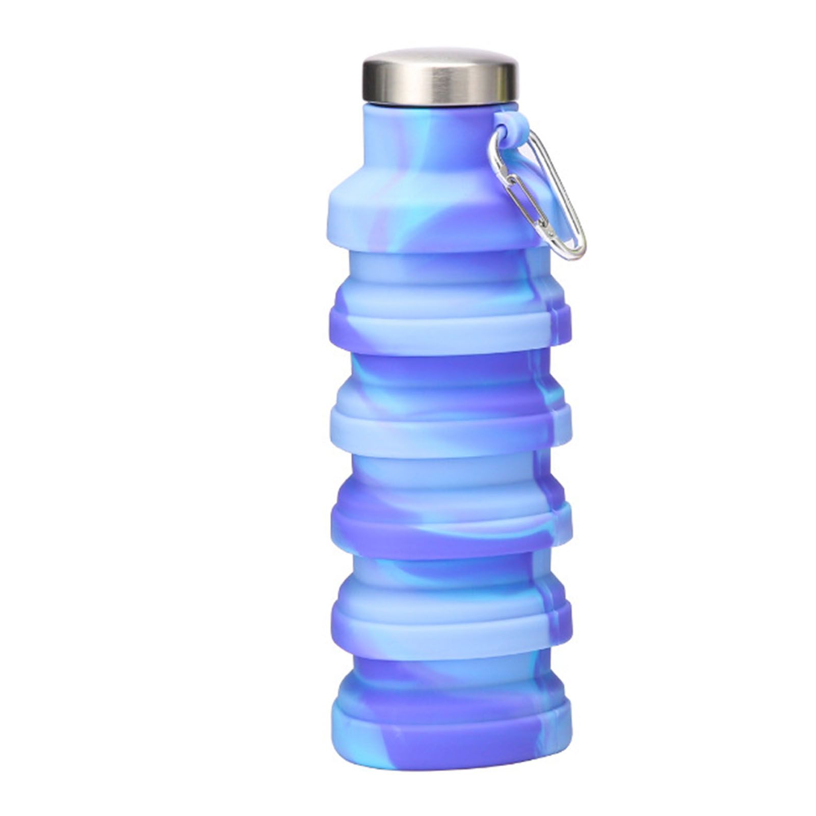 Silicone Foldable Water Bottle Portable Leakproof Reusable Travel Water Cup view 3