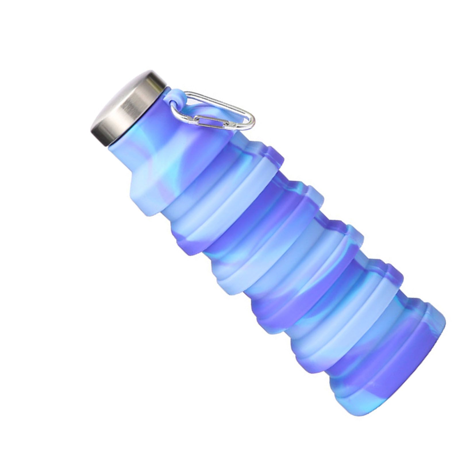 Silicone Foldable Water Bottle Portable Leakproof Reusable Travel Water Cup view 8