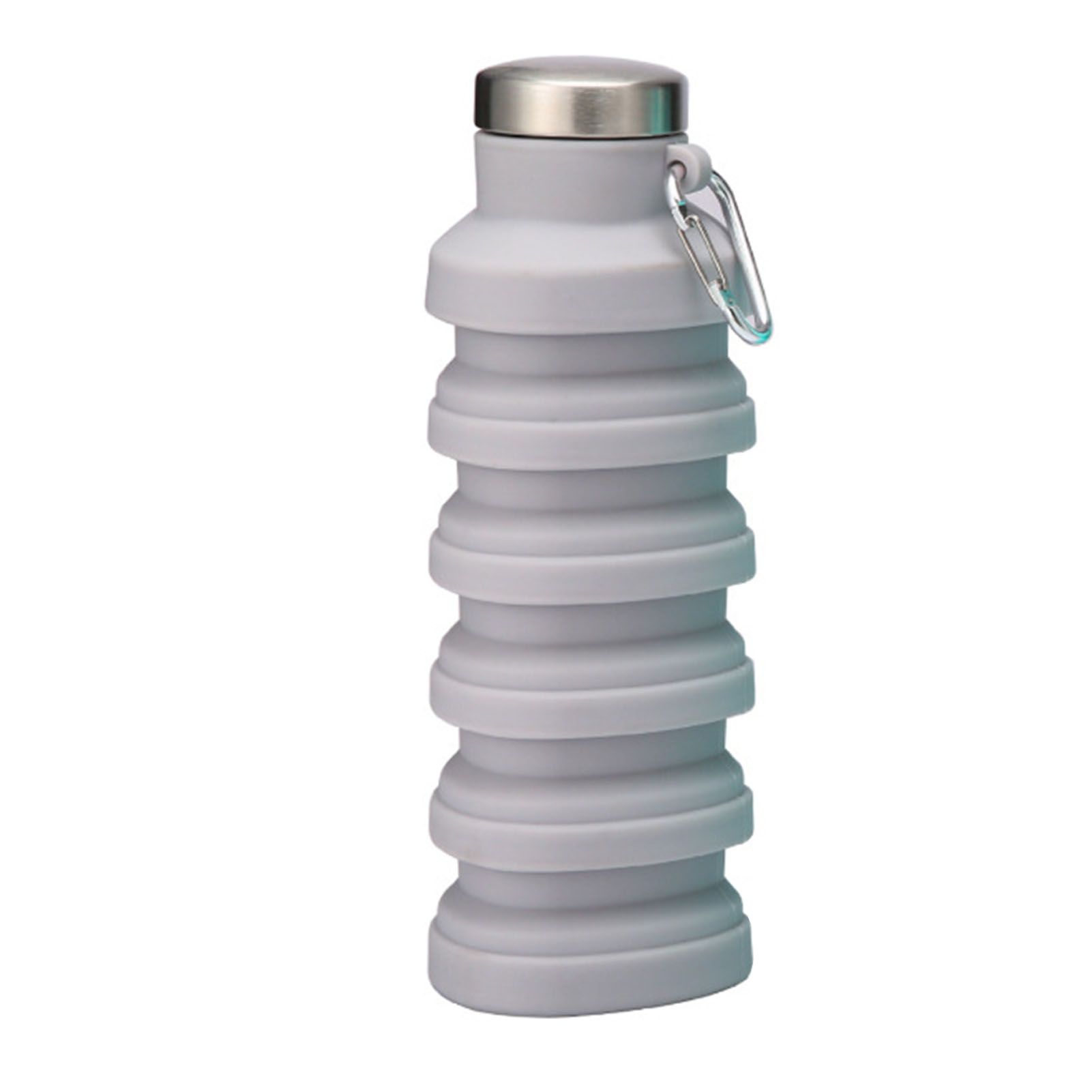 Silicone Foldable Water Bottle Portable Leakproof Reusable Travel Water Cup view 3