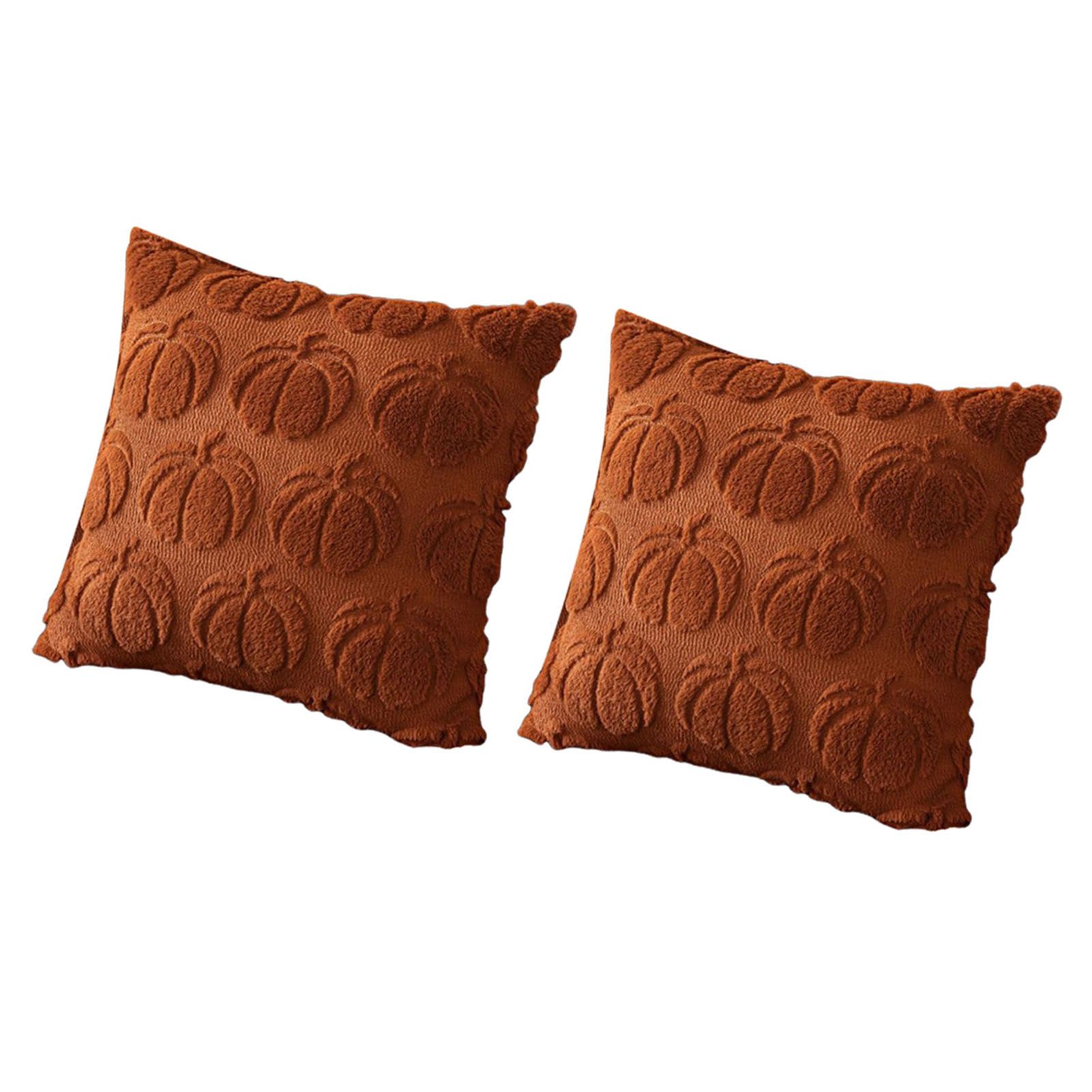 2Pcs Pumpkin Fall Decorative Throw Pillow Cover Autumn Harvest Printed Fluffy view 4