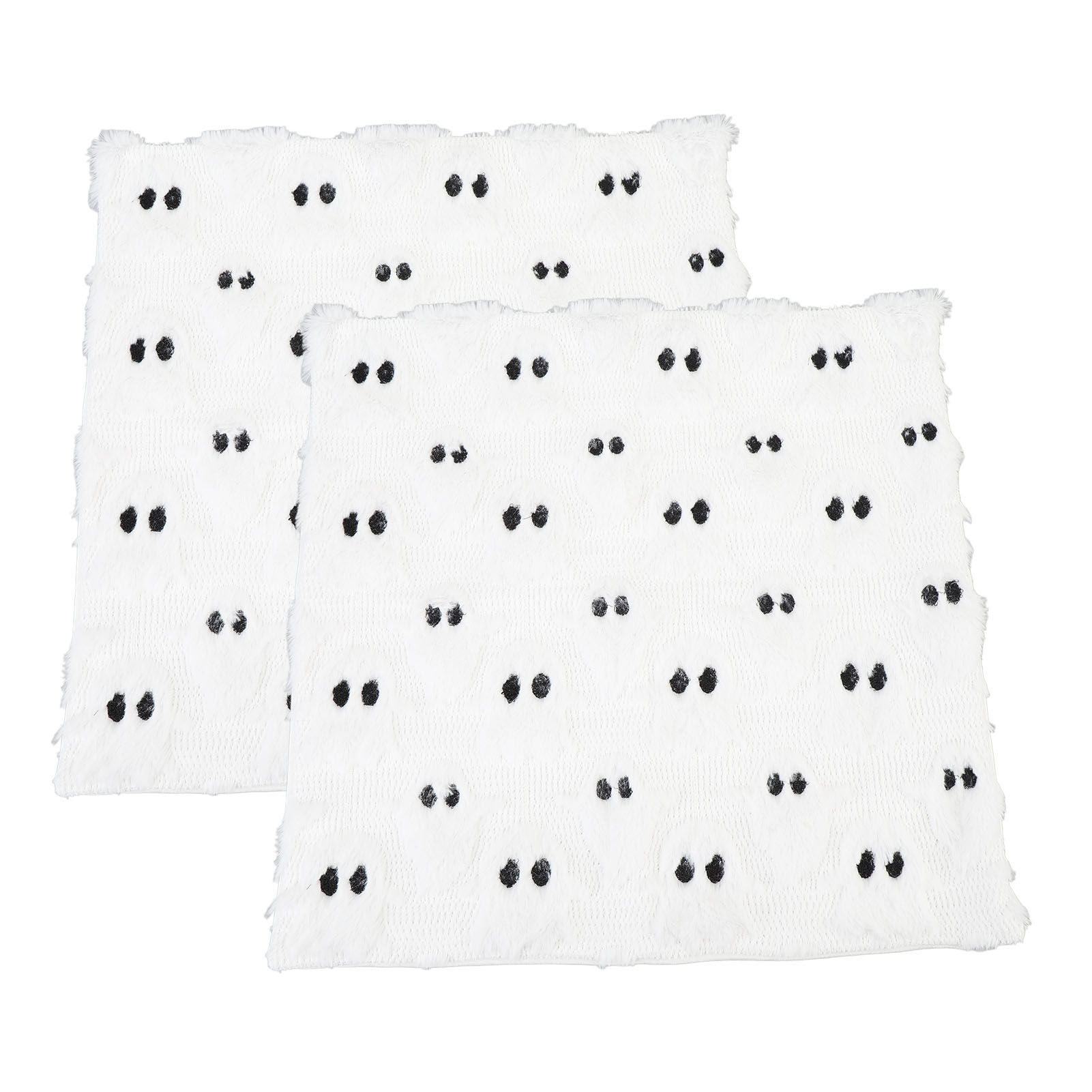 2 Pack White Ghost Pillowcases Soft Polyester Plush White Ghost Throw Pillow view 11