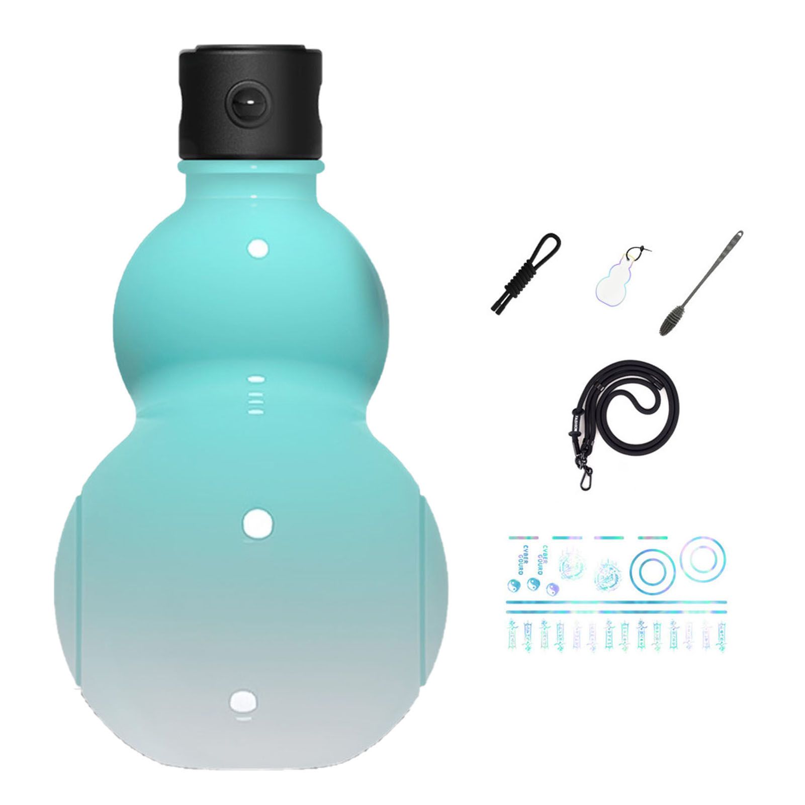 Gourd Water Bottle 900ml Leakage Proof Stylish Look Portable Sports Water view 3