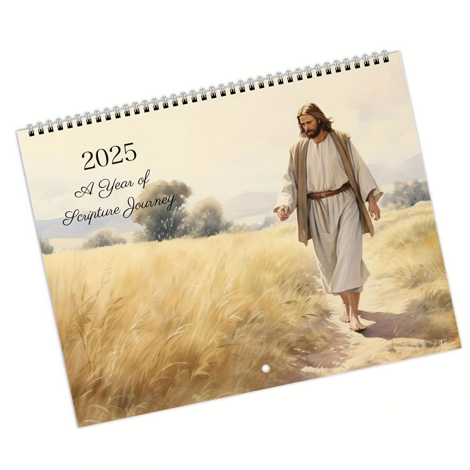 2PCS 2025 Wall Calendar Coated Paper Wire Binding Hanging Calendar for Home view 4