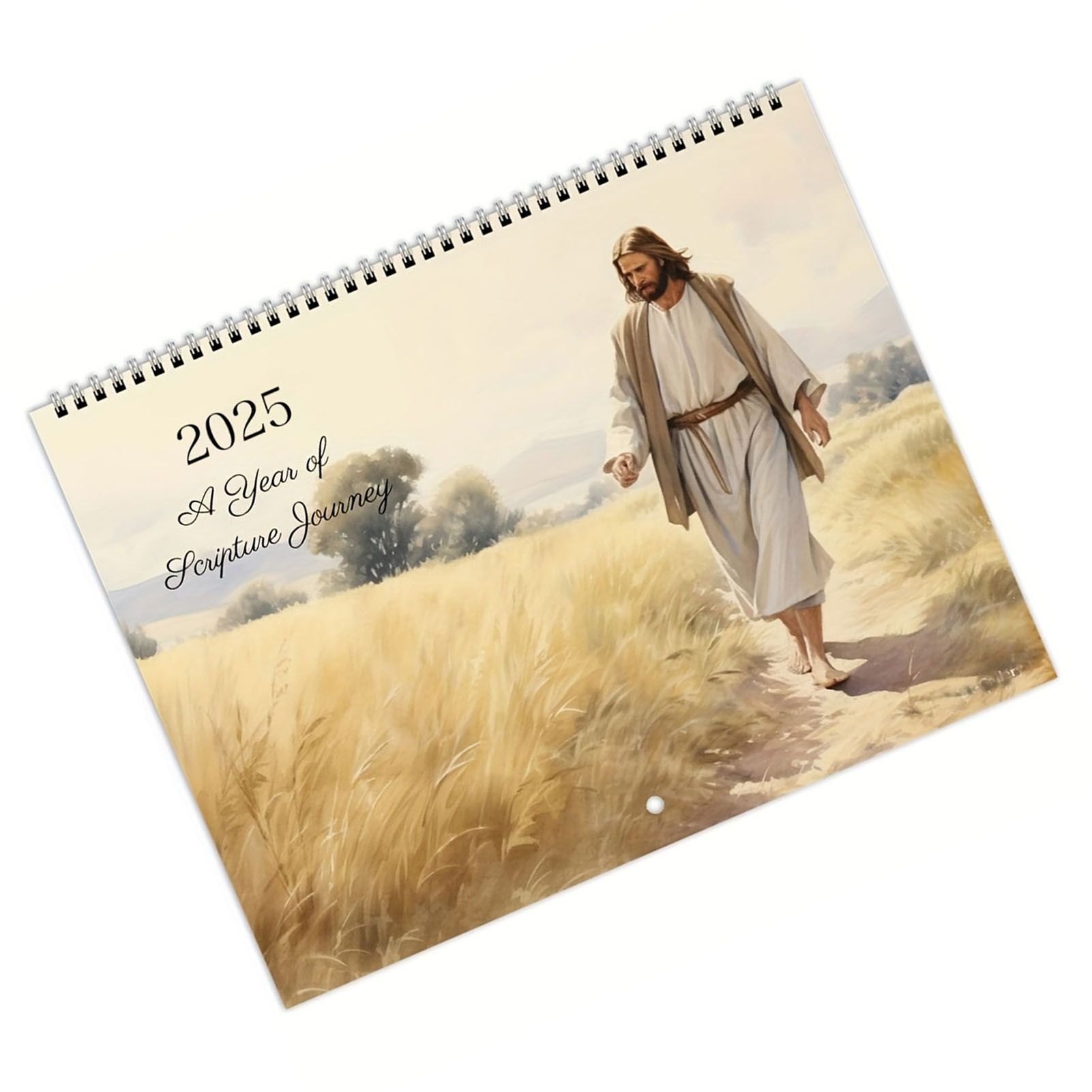 2PCS 2025 Wall Calendar Coated Paper Wire Binding Hanging Calendar for Home view 6