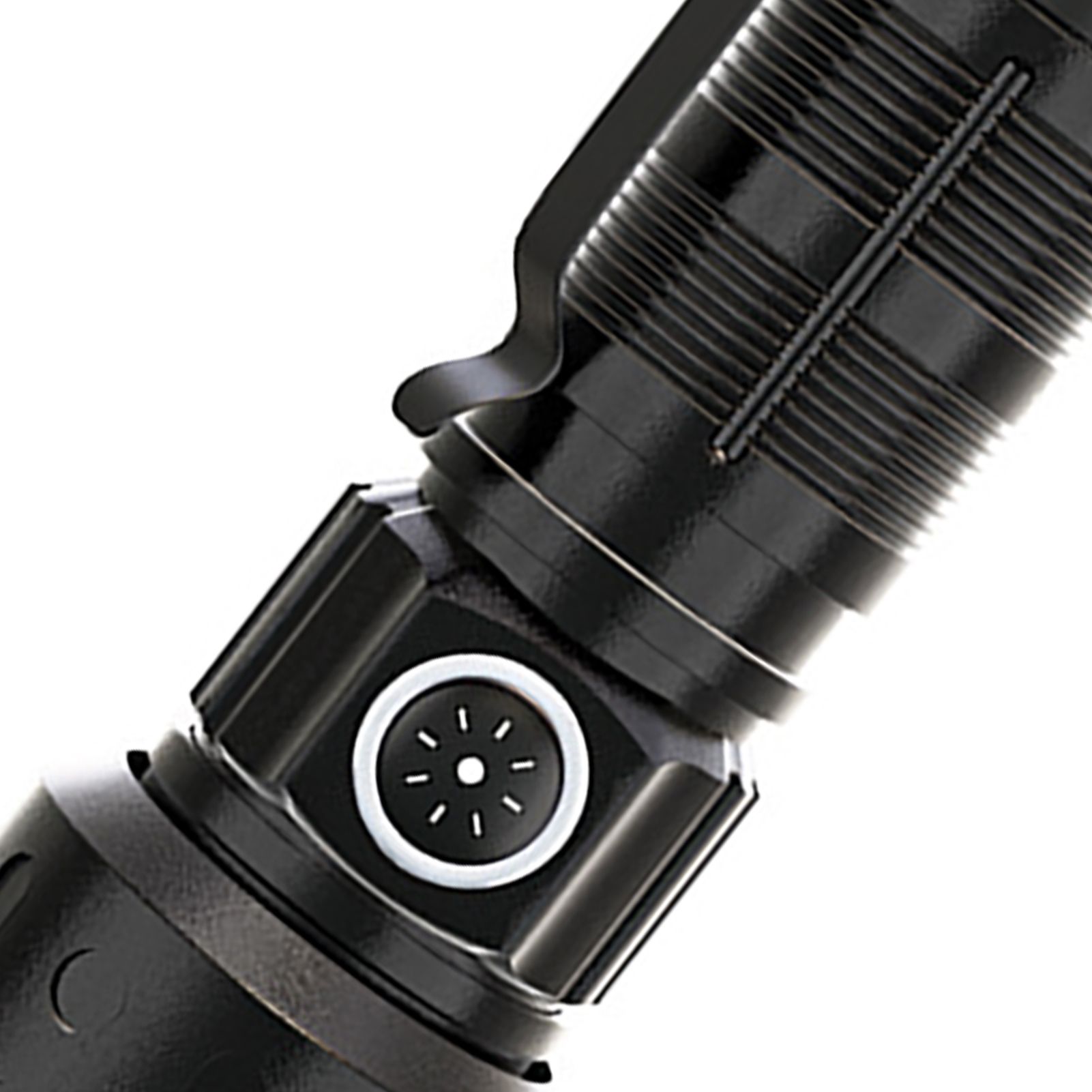 2PCS LED Super Bright Flashlights USB Rechargeable Telescopic Zoom Flashlight view 5