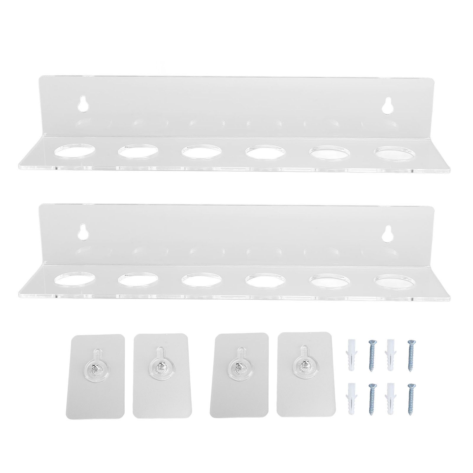 2PCS Small Balls Display Rack Acrylic Clear Wall Mounted Floating Shelf 12 view 3