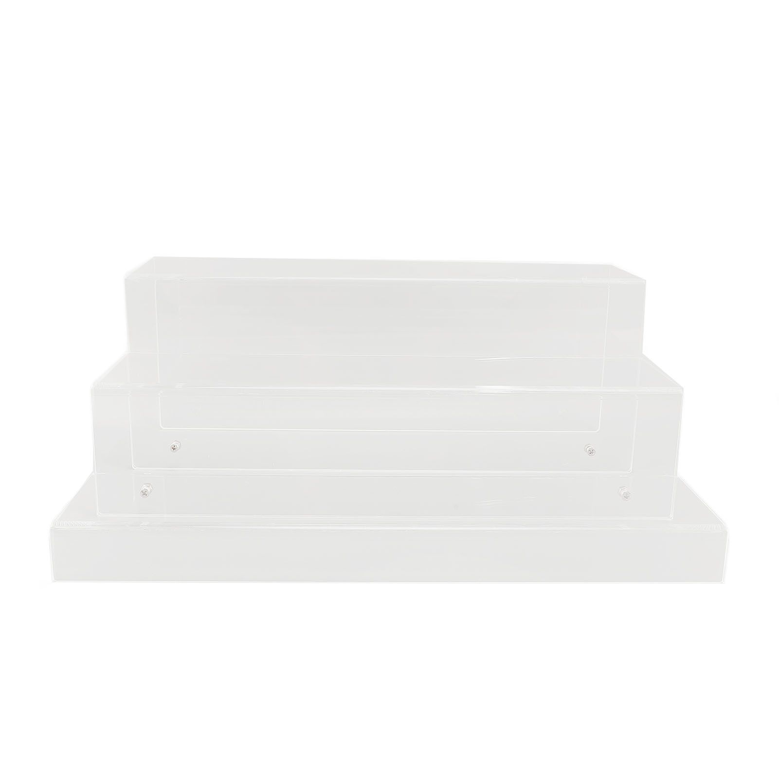 3 Tiers Bar Bottle Rack Clear Acrylic Display Risers Liquor Bottle Stand for view 3