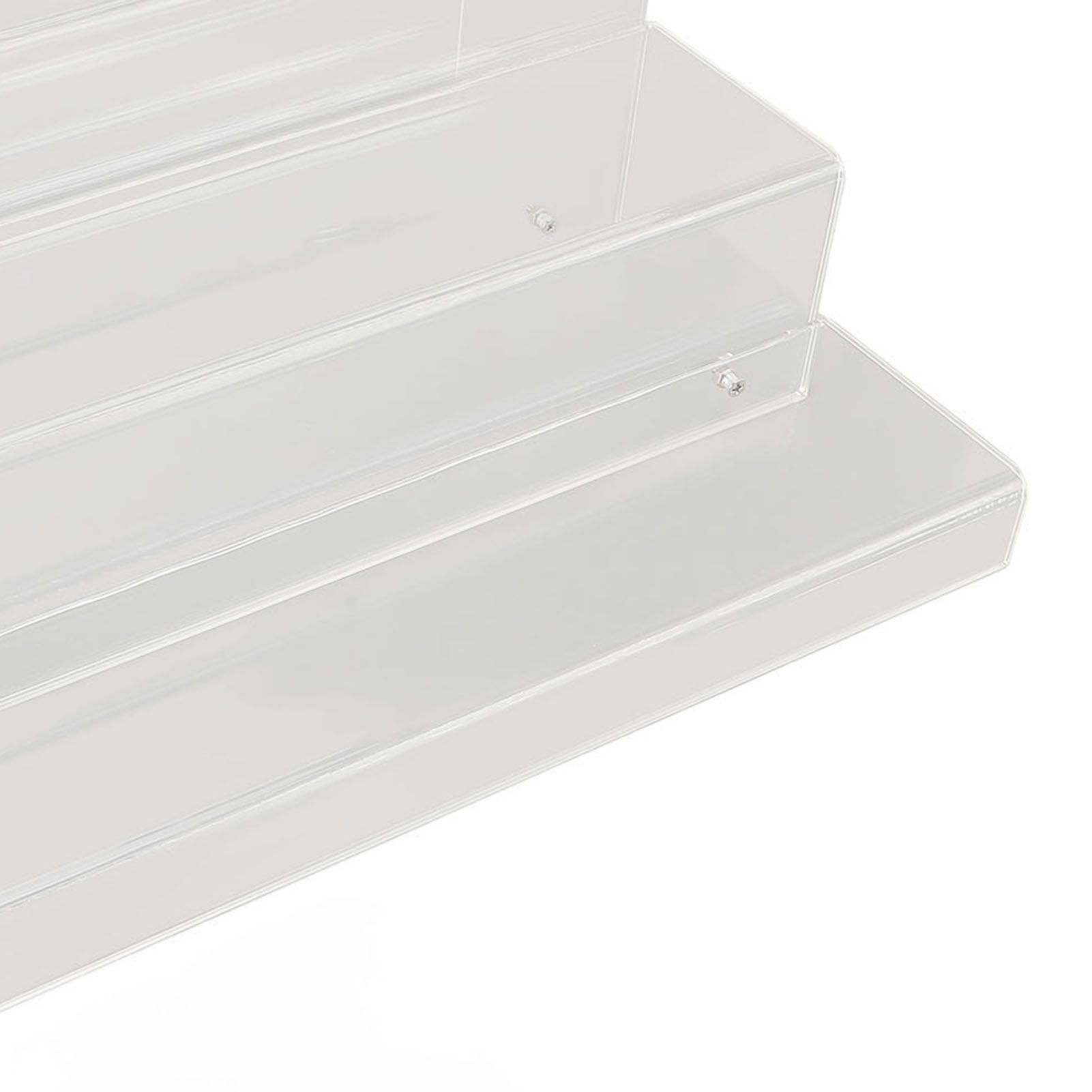 3 Tiers Bar Bottle Rack Clear Acrylic Display Risers Liquor Bottle Stand for view 7