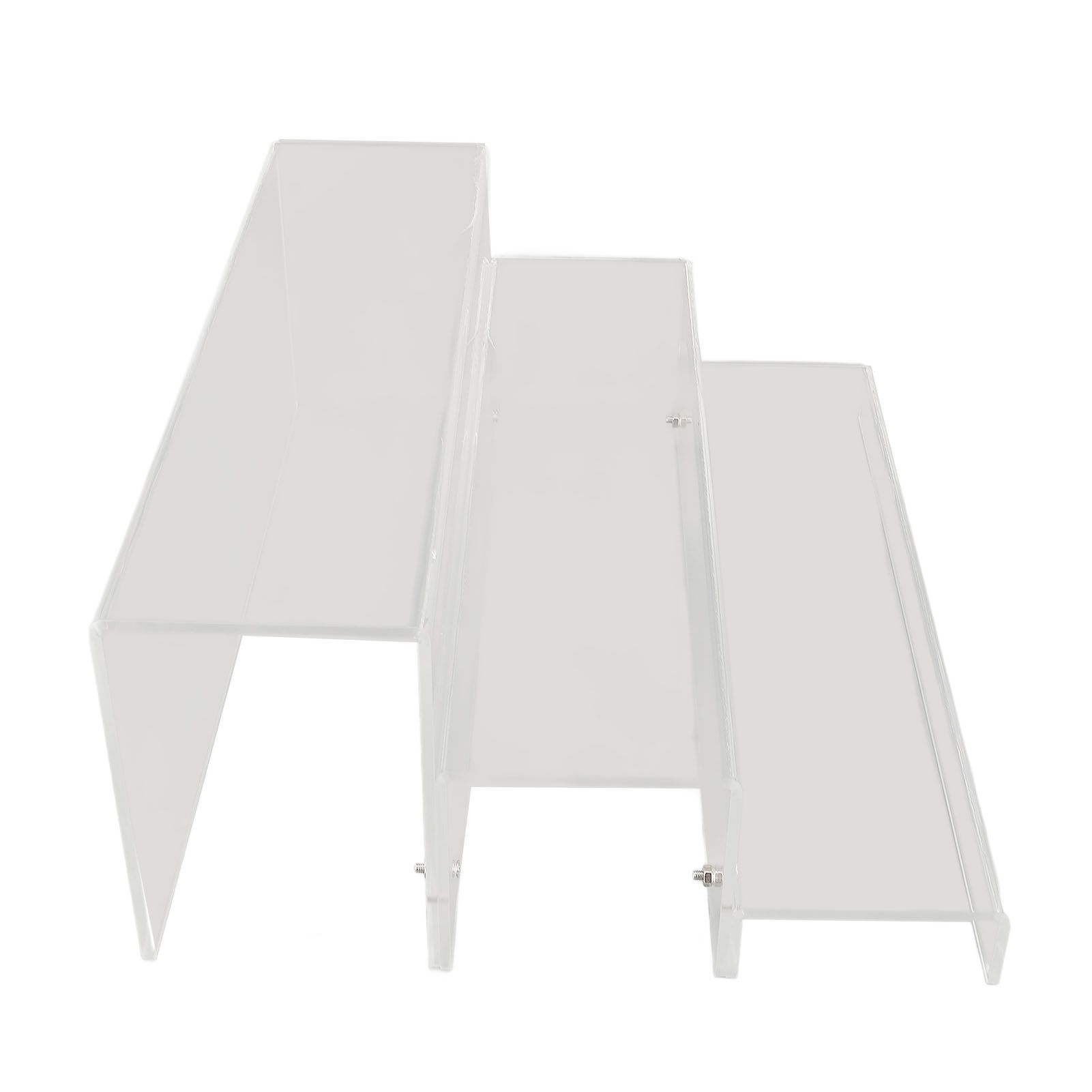 3 Tiers Bar Bottle Rack Clear Acrylic Display Risers Liquor Bottle Stand for view 9