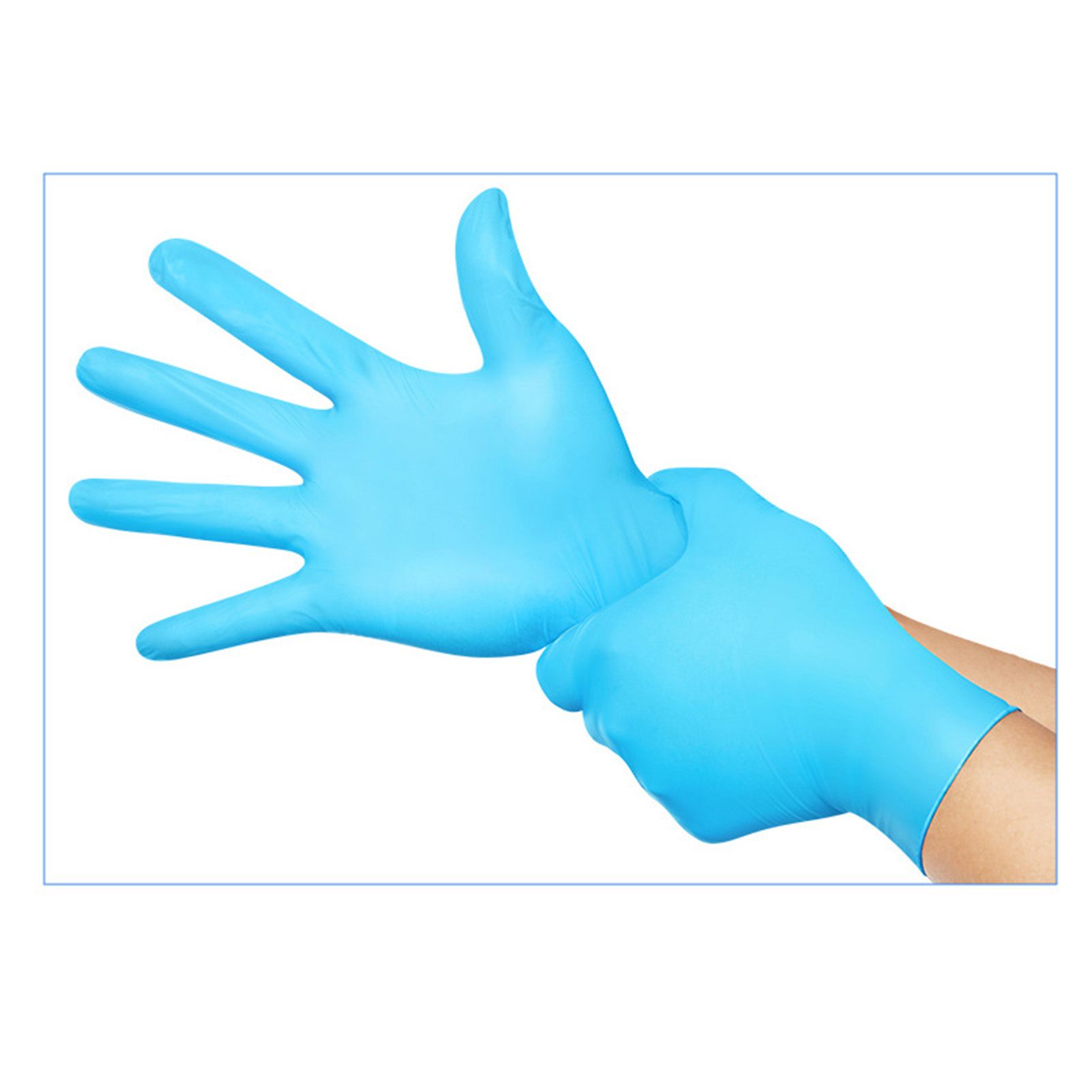 100Pcs Nitrile Gloves Water Proof Oil Proof Alkali Resistant Disposable Gloves view 9